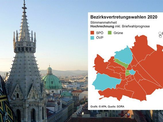 Das vorläufige Ergebnis der Wiener Bezirksvertretungswahl. Das vorläufige Ergebnis der Wiener Bezirksvertretungswahl.