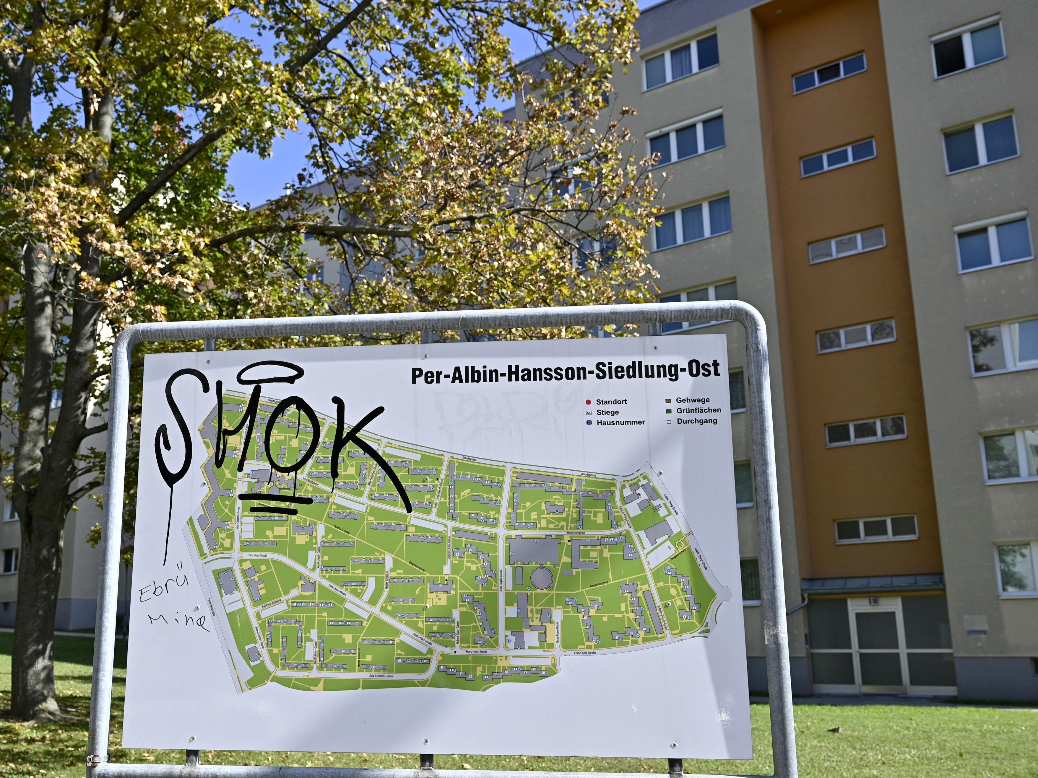 Die Toten wurden in der Per-Albin-Hansson-Siedlung gefunden. Die Toten wurden in der Per-Albin-Hansson-Siedlung gefunden.