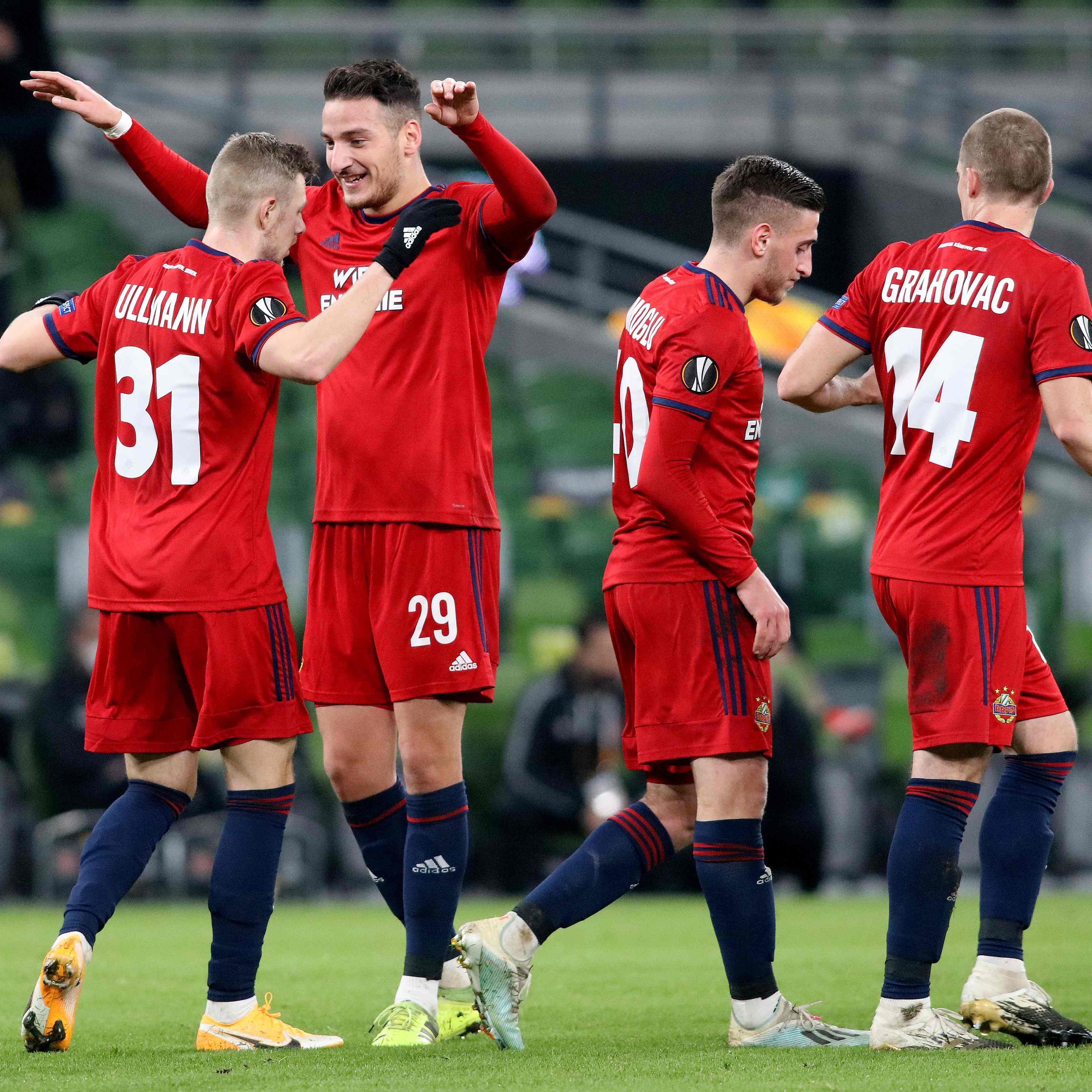 Rapid Wien besiegt Dundalk in der Europa League.