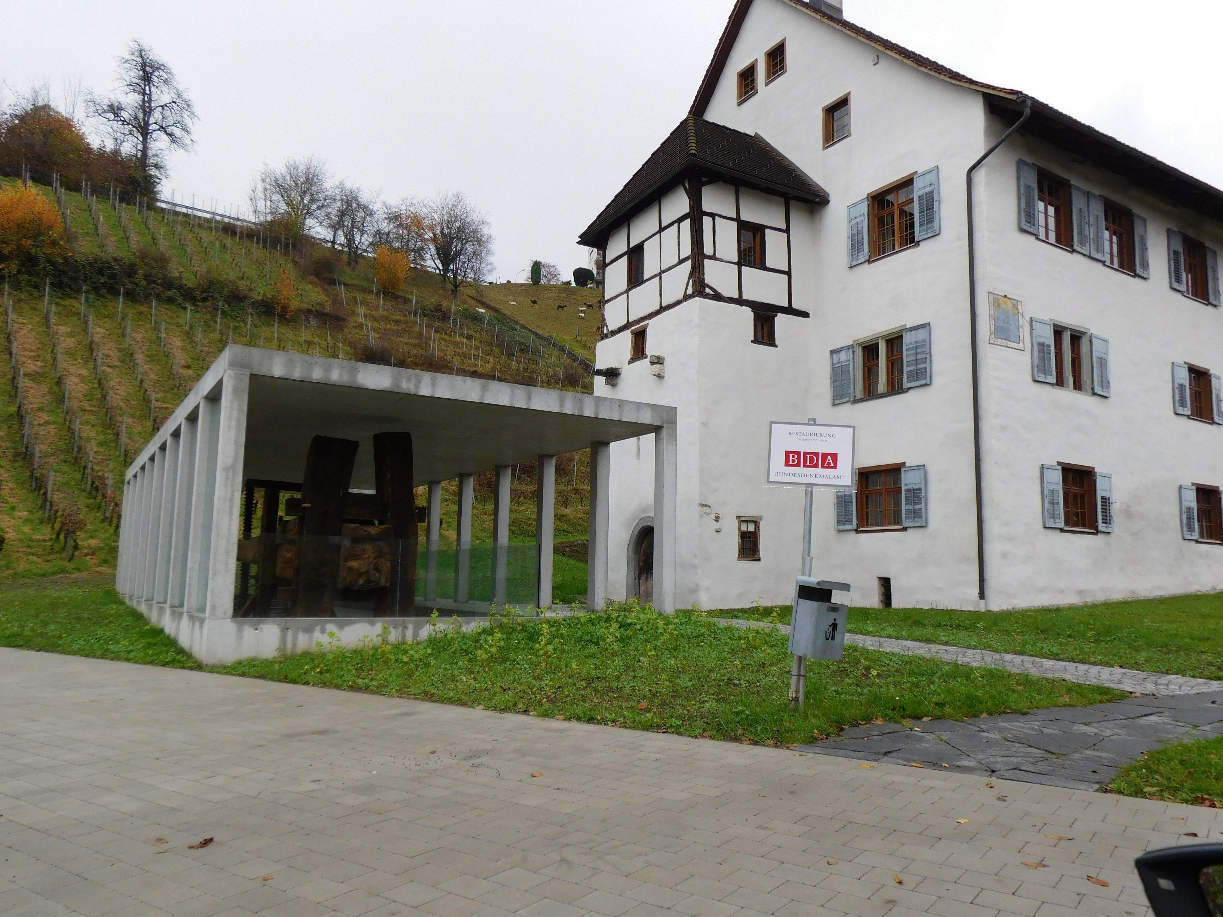 Der Torkelbaum fand neben dem Schlößle ein würdiges, neues Zuhause