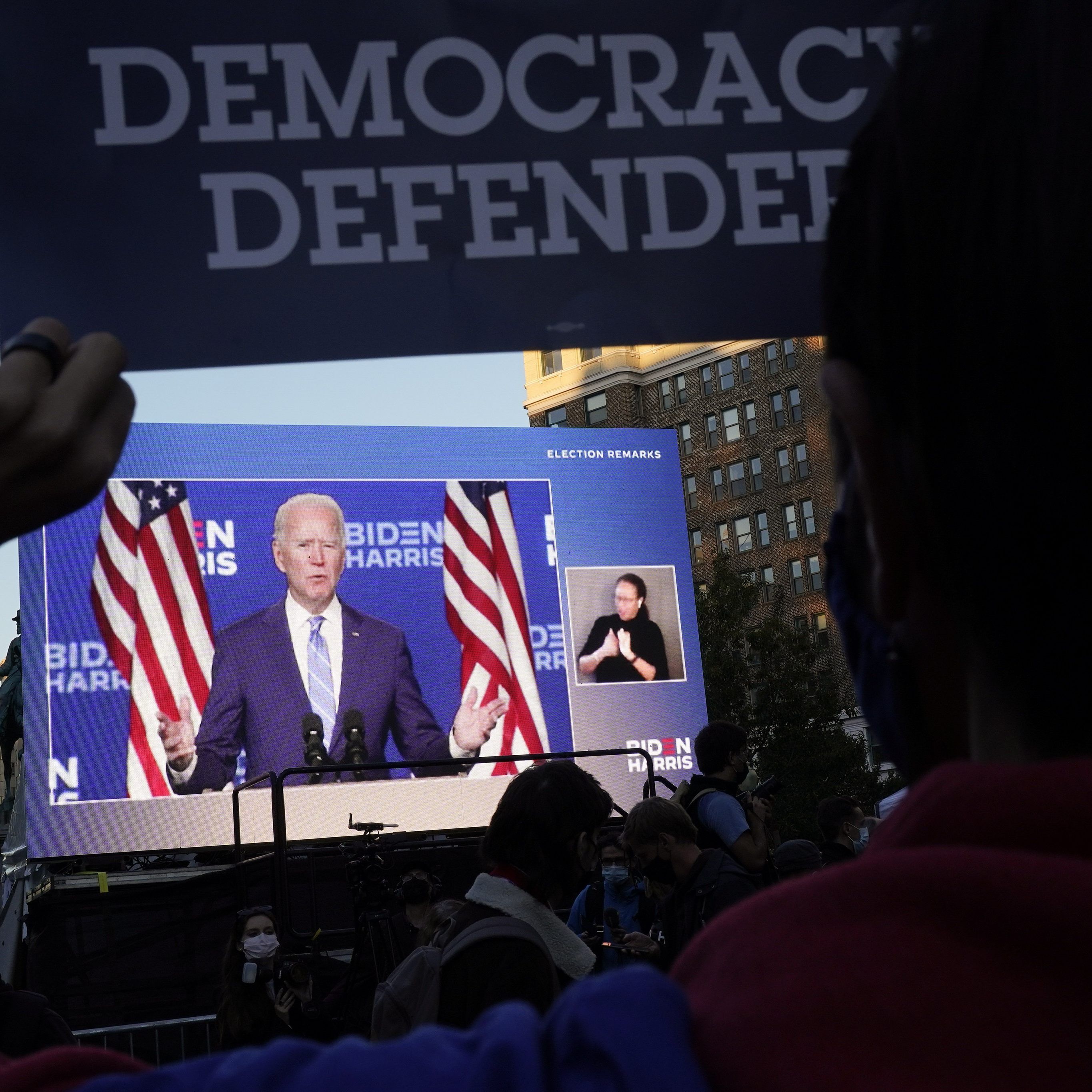 Joe Biden sprach zum ersten Mal als designierter Präsident zu den USA.