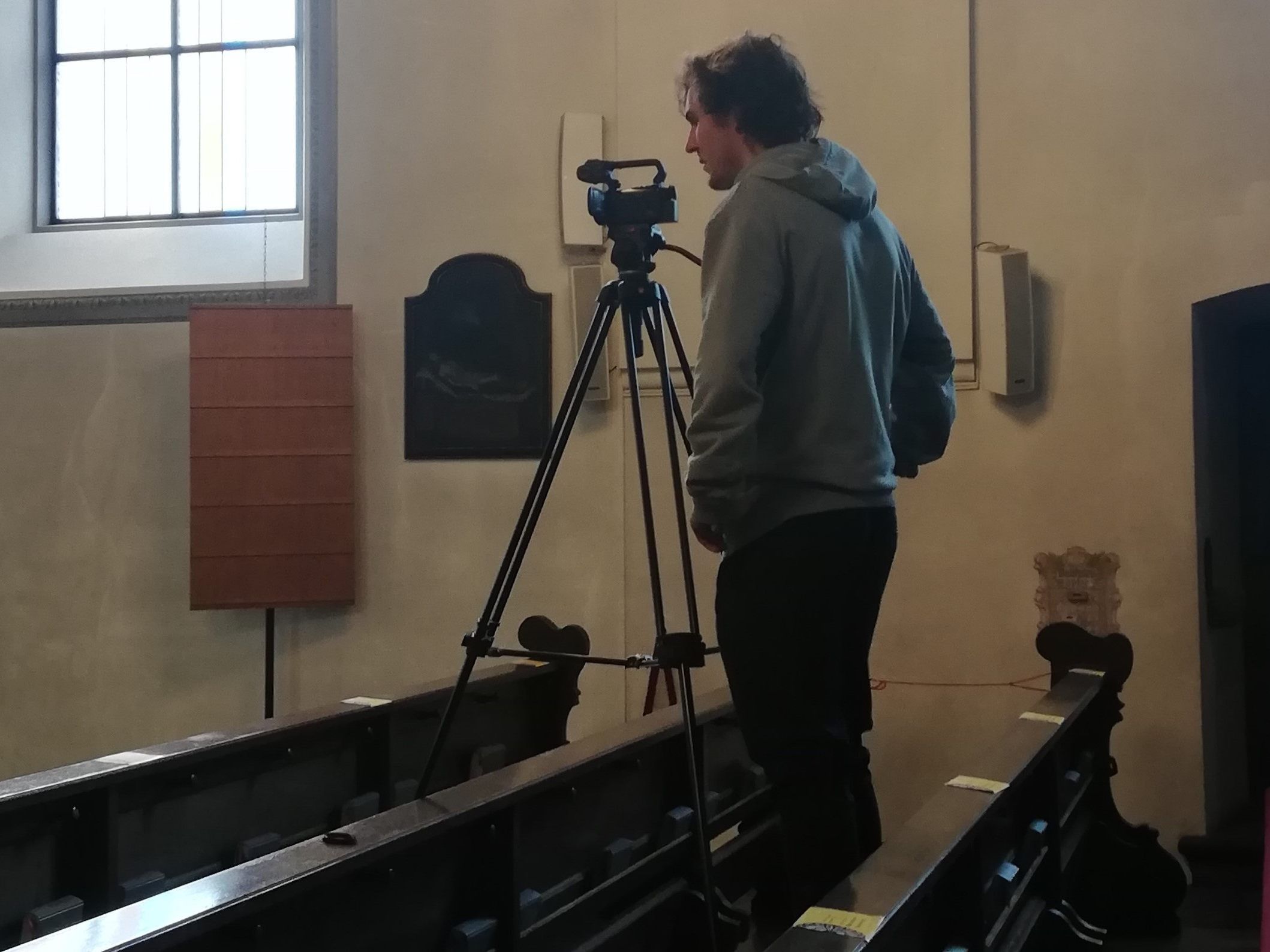 Zivildiener Philipp bewährt sich als unser Kameramann