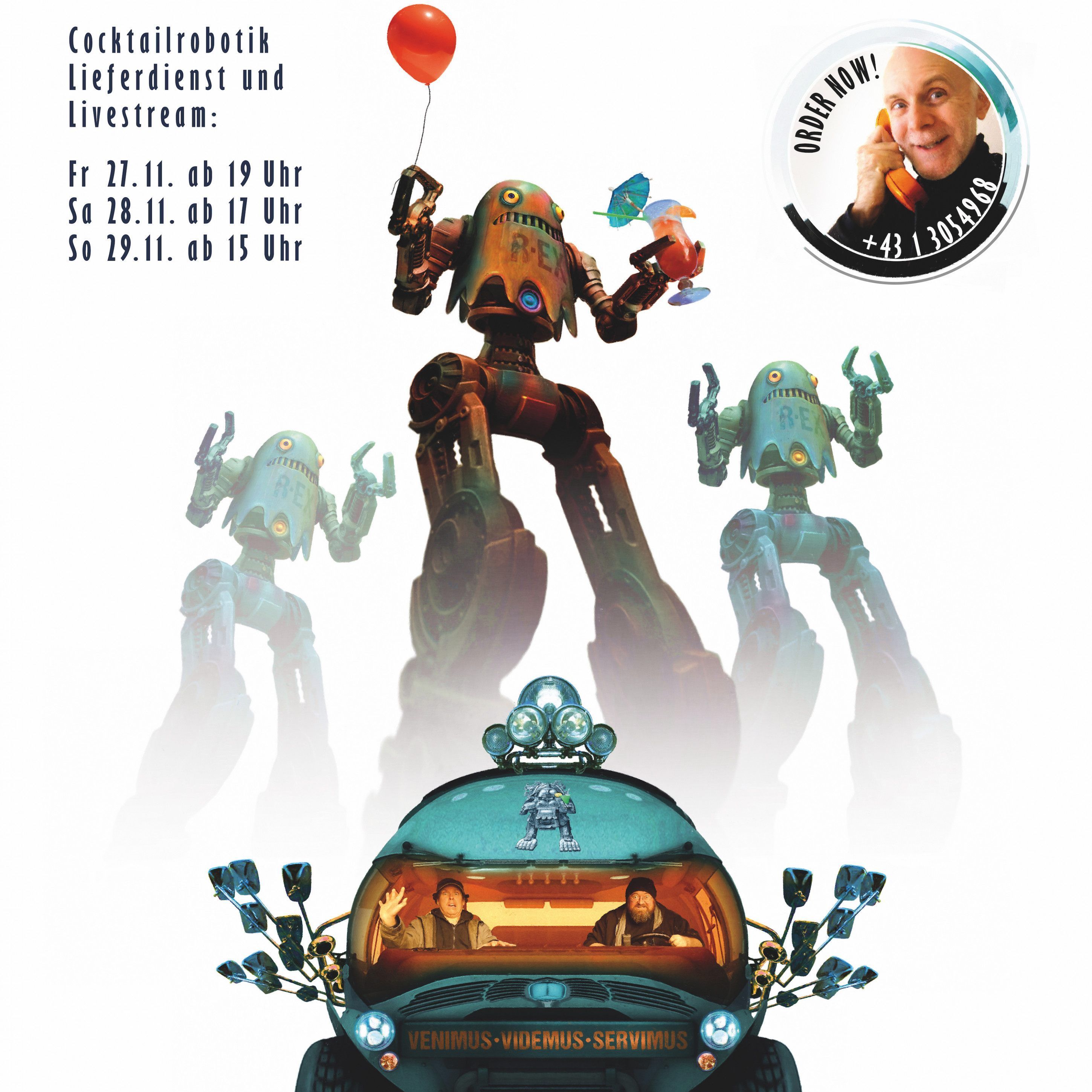 Am Wochenende gibt es einen Robotercocktail-Lieferdienst.