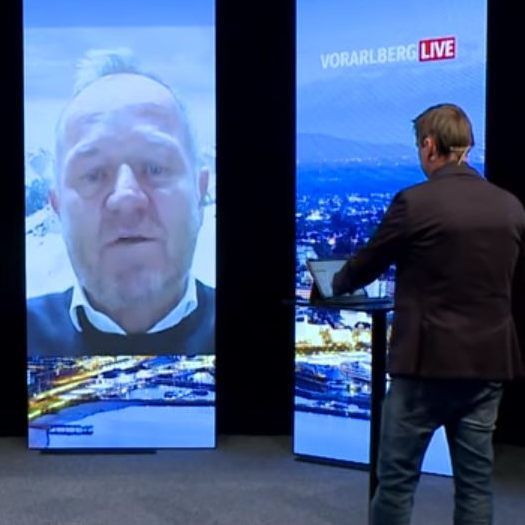 SiMo-Geschäftsführer per Video-Call im Interview bei "Vorarlberg Live".