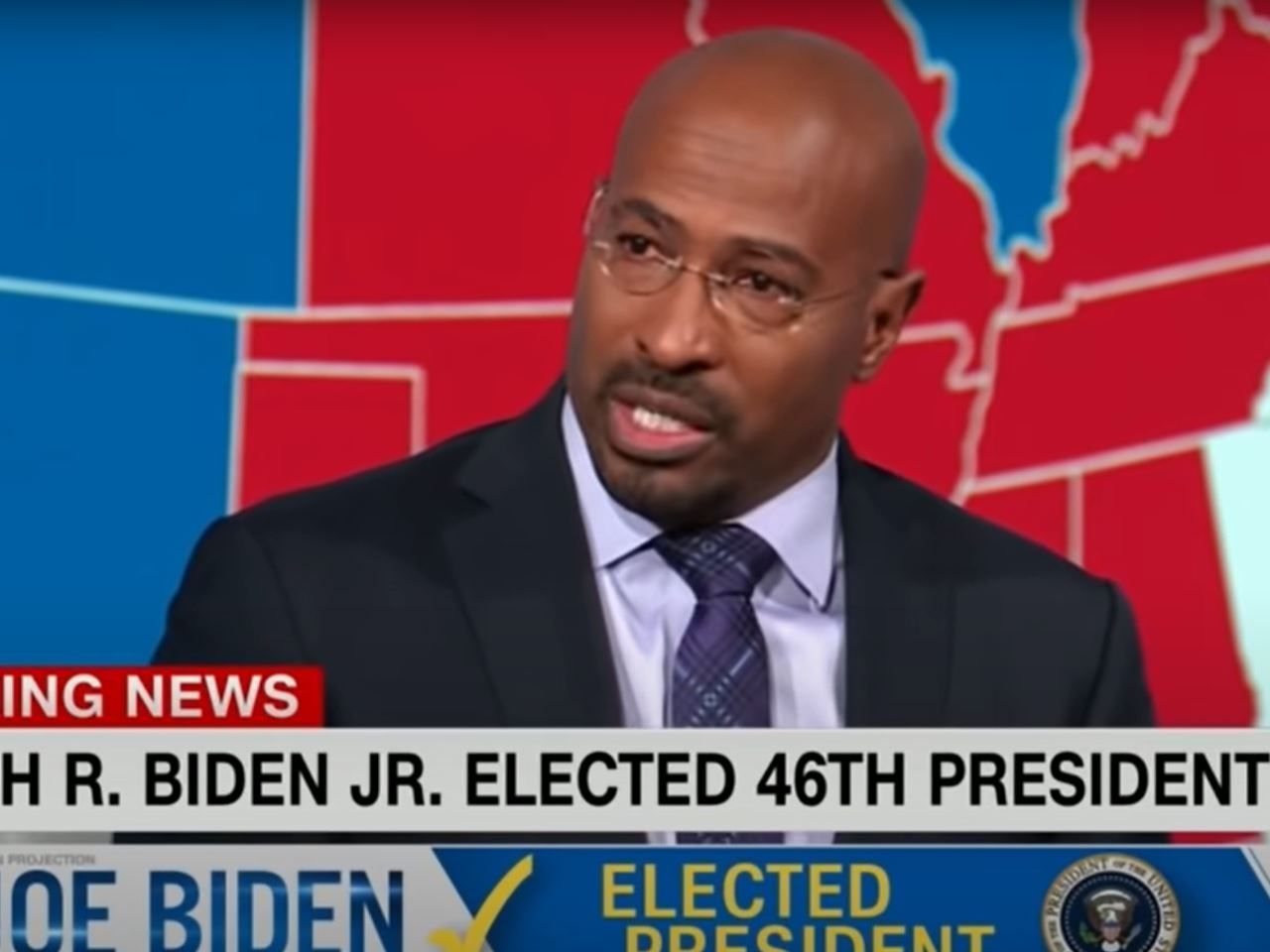 Van Jones konnte die Tränen nicht zurückhalten. Van Jones konnte die Tränen nicht zurückhalten.