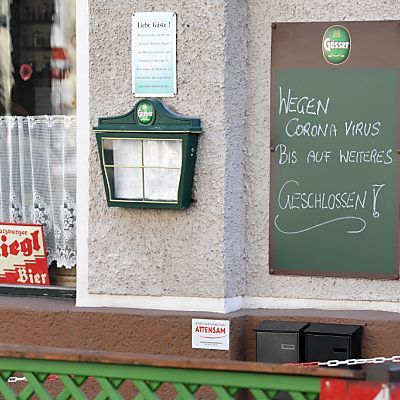 Ein gesperrtes Gasthaus in Wien