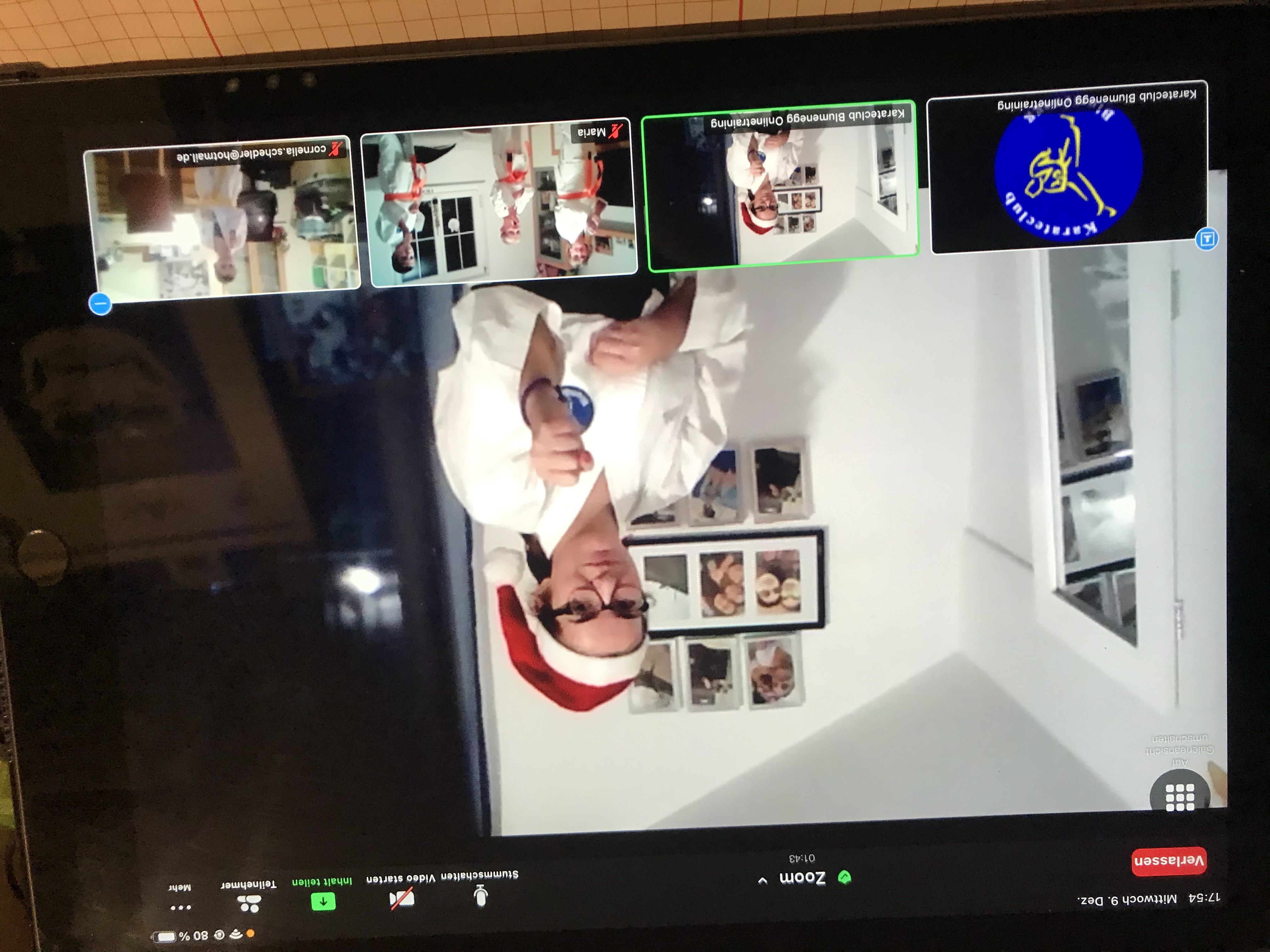 Sara Savic beim Online-Training