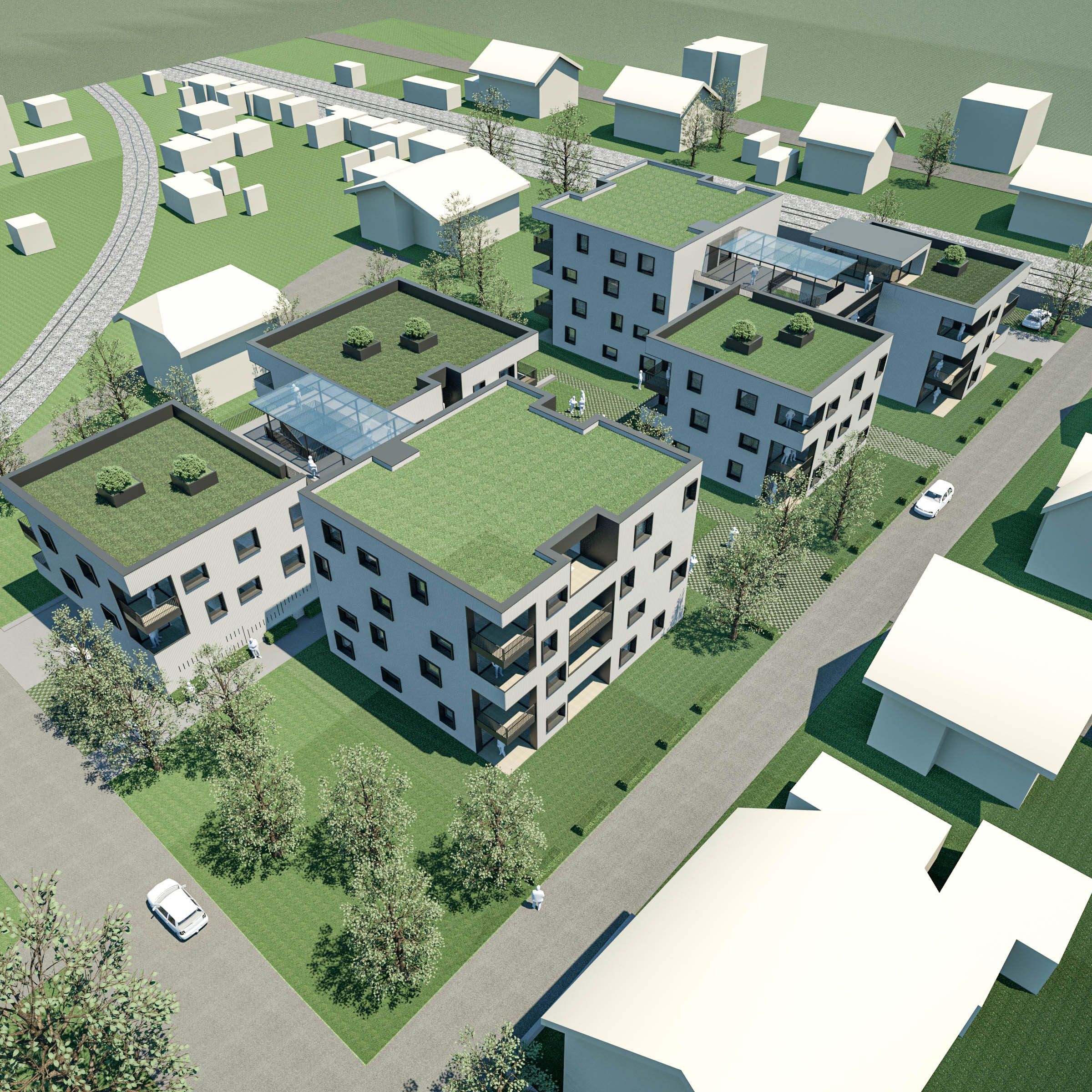 Getzner baut 61 Werkswohnungen: kleine für Einzelpersonen als auch Mehrzimmerwohnungen für Familien.