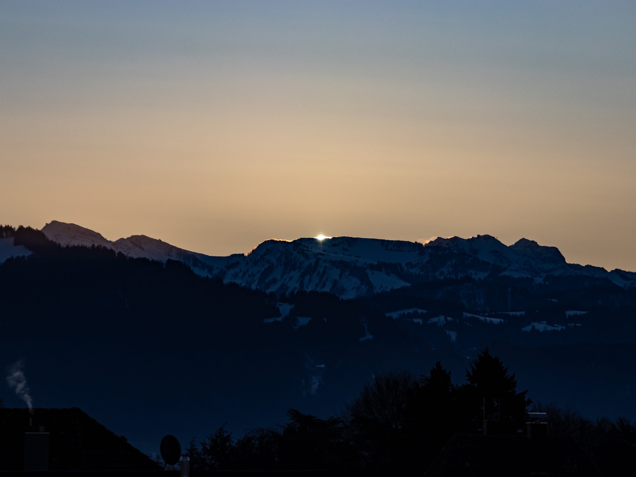 Sonnenaufgang über der Hinteren Niedere