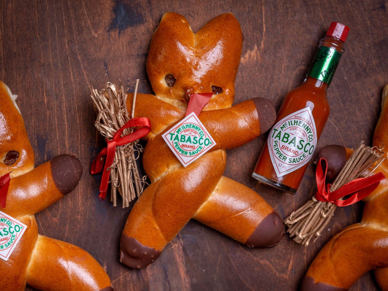Die Bäckerei Szihn verkauft Gebäck-Krampusse mit Tabasco. Die Bäckerei Szihn verkauft Gebäck-Krampusse mit Tabasco.