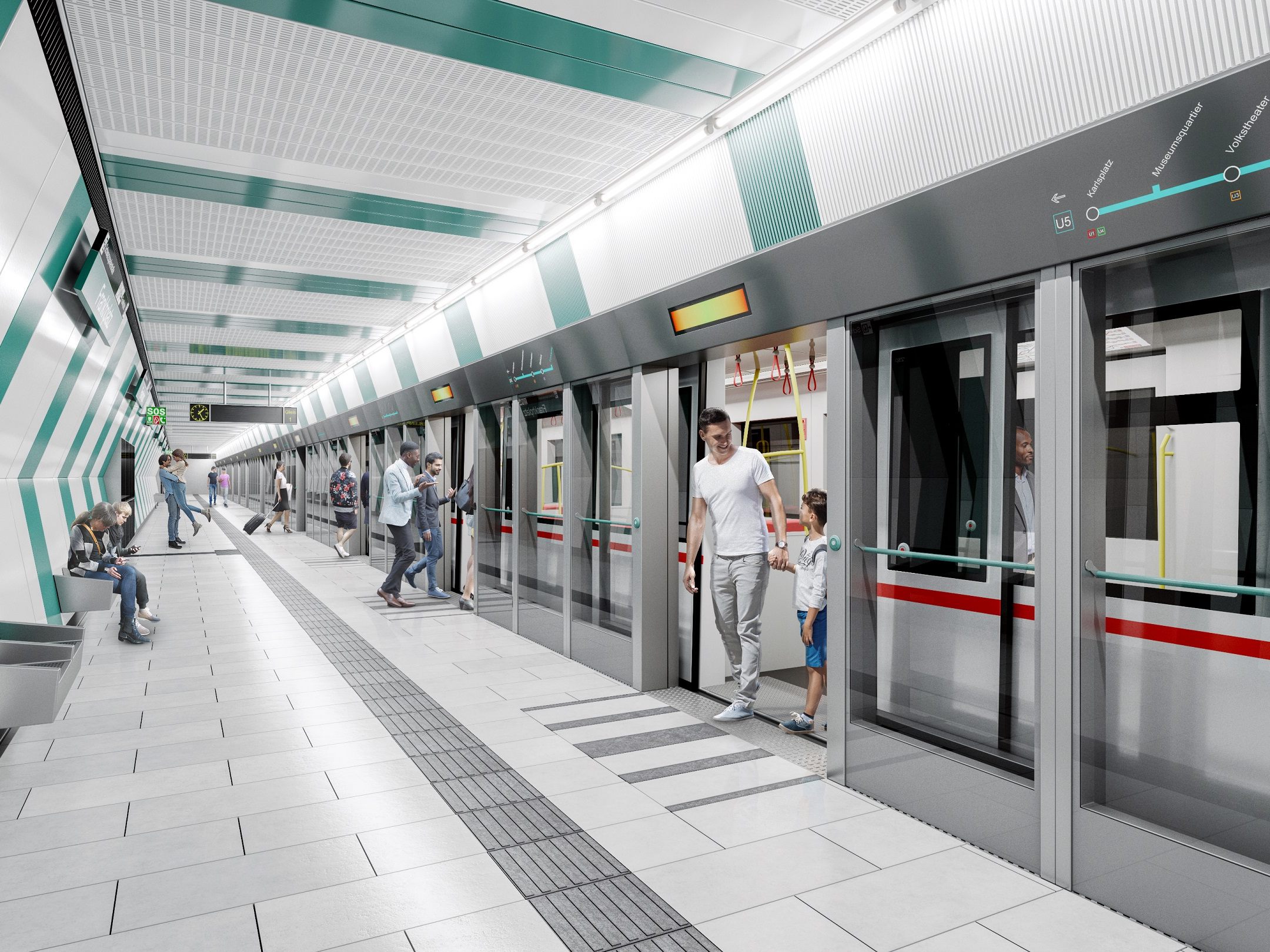 So soll der U5 Bahnsteig Frankhplatz aussehen So soll der U5 Bahnsteig Frankhplatz aussehen