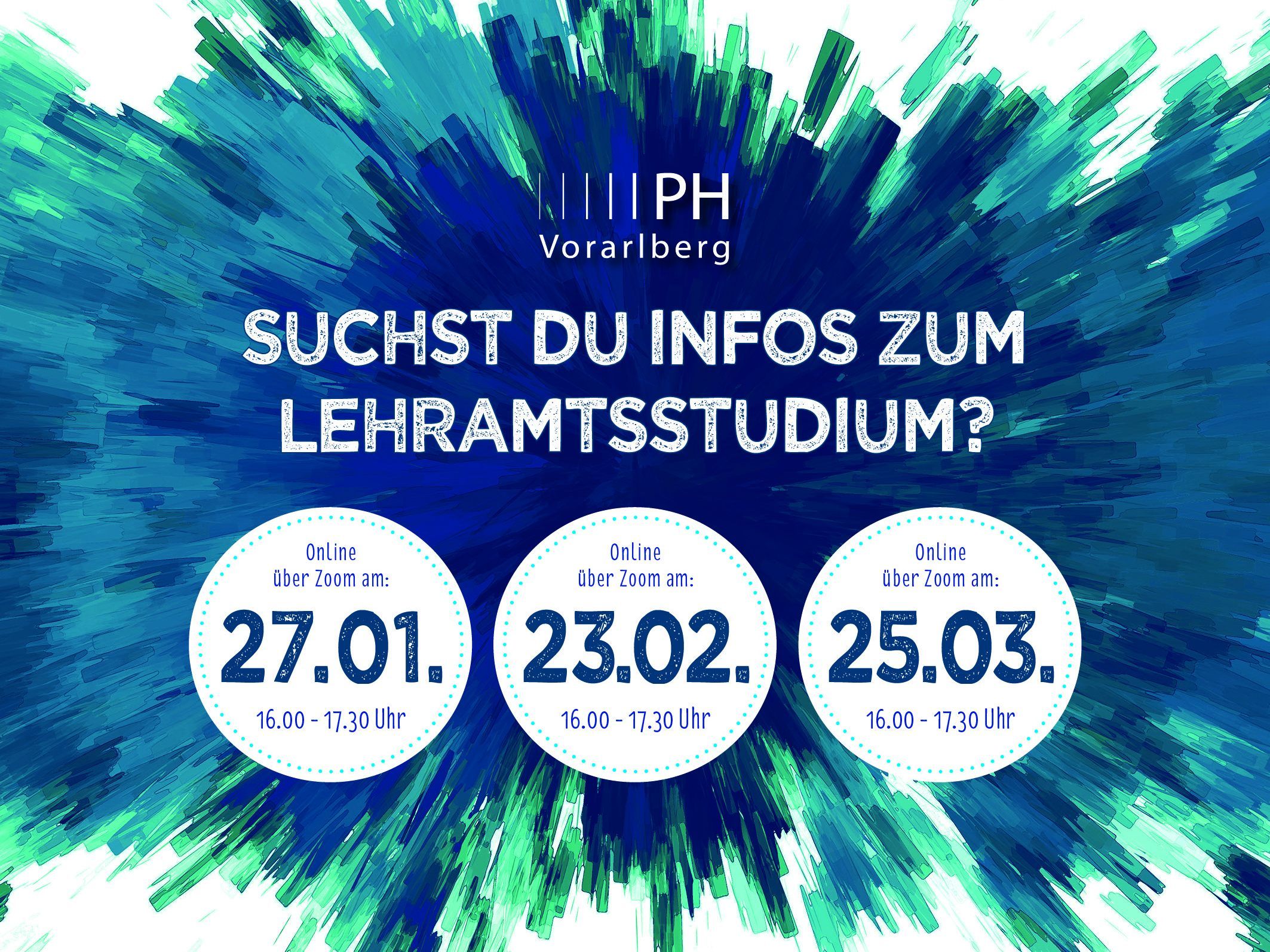 Alle Infos zum Lehramtsstudium gibt es bei den virtuellen Infoveranstaltungen der PH Vorarlberg.