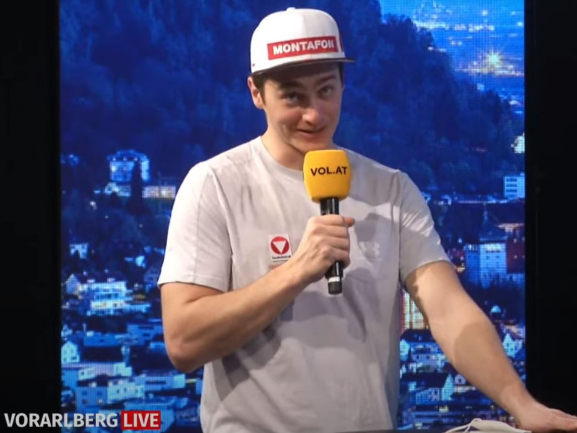 Sympathischer Gast bei "Vorarlberg Live" - Snowboard-Profi Alessandro "Izzi" Hämmerle.