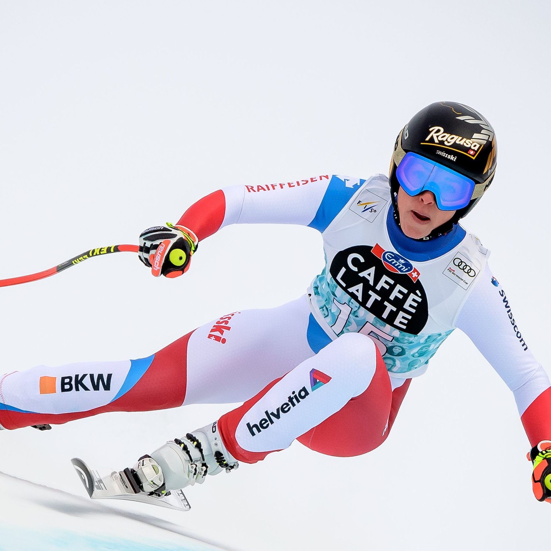 LAra Gut-Behrami hat am Samstag mit Platz zwei in der Abfahrt aufgezeigt.