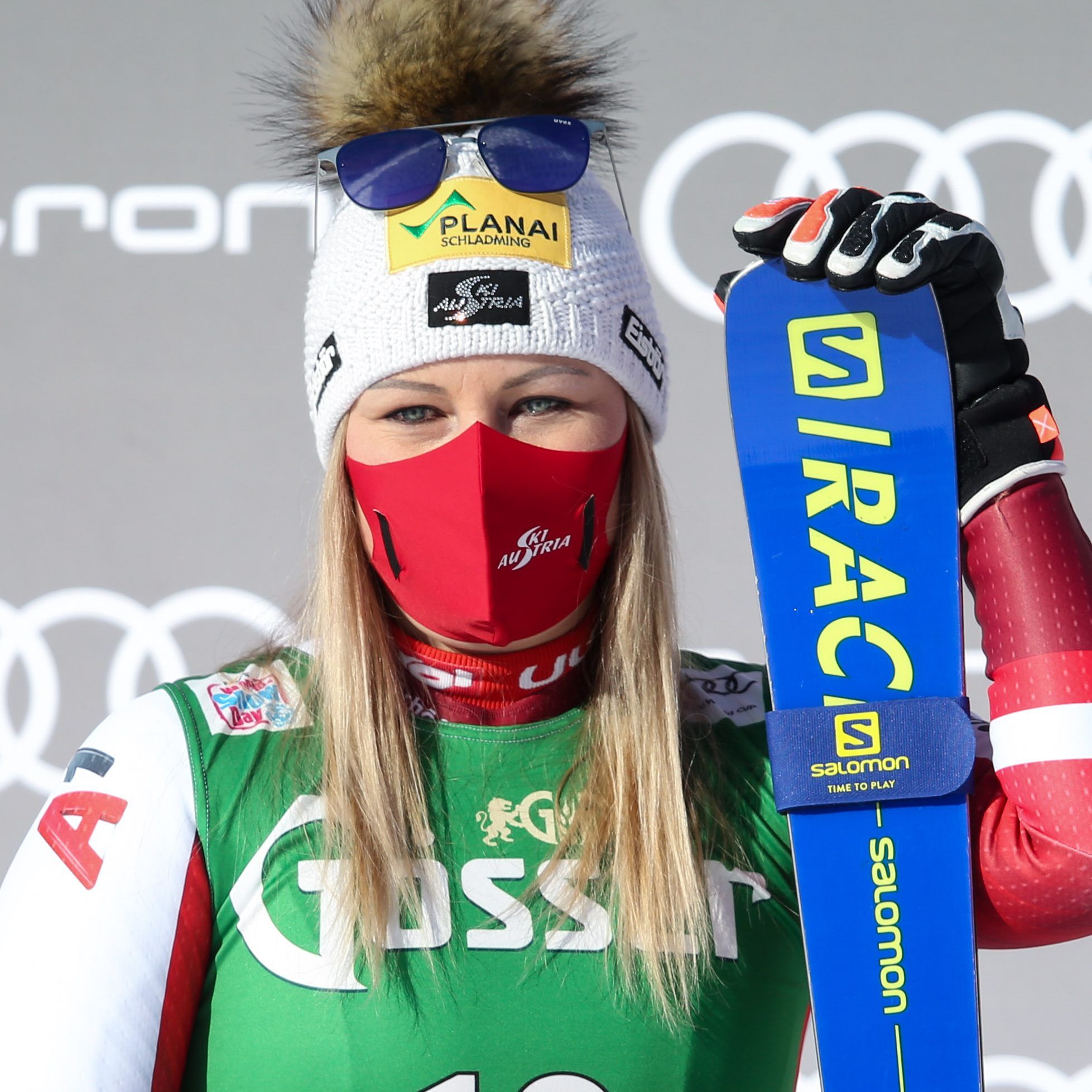 Tamara Tippler war in der Abfahrt am Samstag starke Zweite.