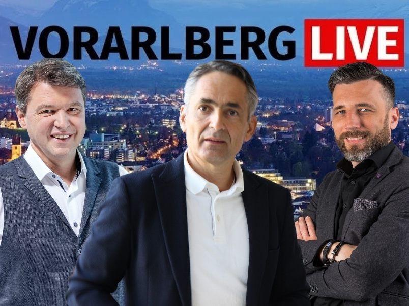 Kurt Fischer (l.) und Hubert Rhomberg (m.) zu Gast bei "Vorarlberg Live" Kurt Fischer (l.) und Hubert Rhomberg (m.) zu Gast bei "Vorarlberg Live"