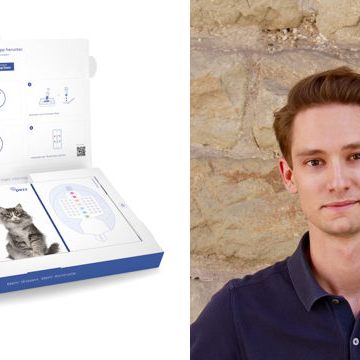 Markus Zengerer, Geschäftsführer bei PEZZ Life, präsentiert innovative Vorsorgetests für Hunde und Katzen