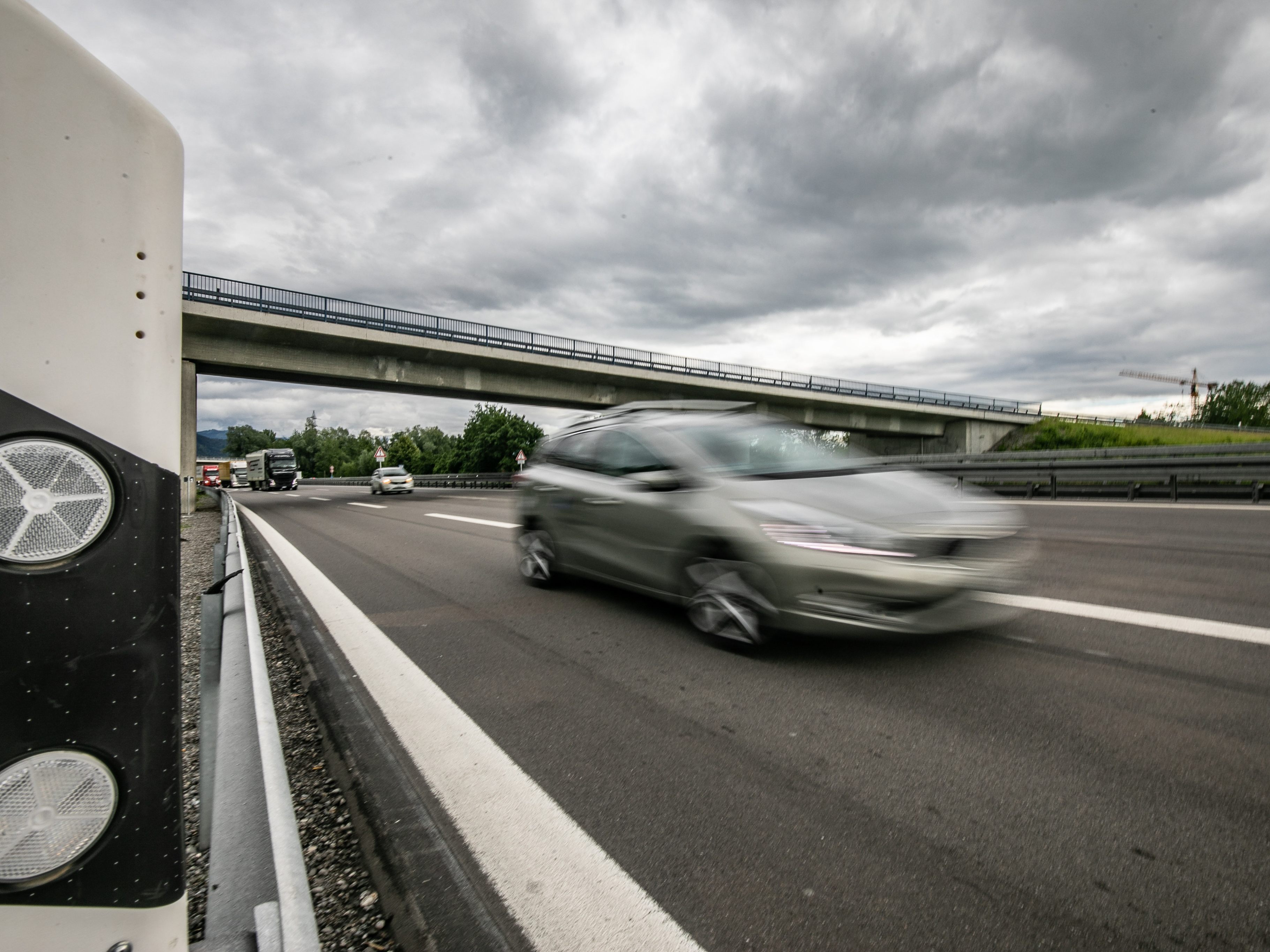 Grenzkontrollen sorgen für Stau auf der A14.