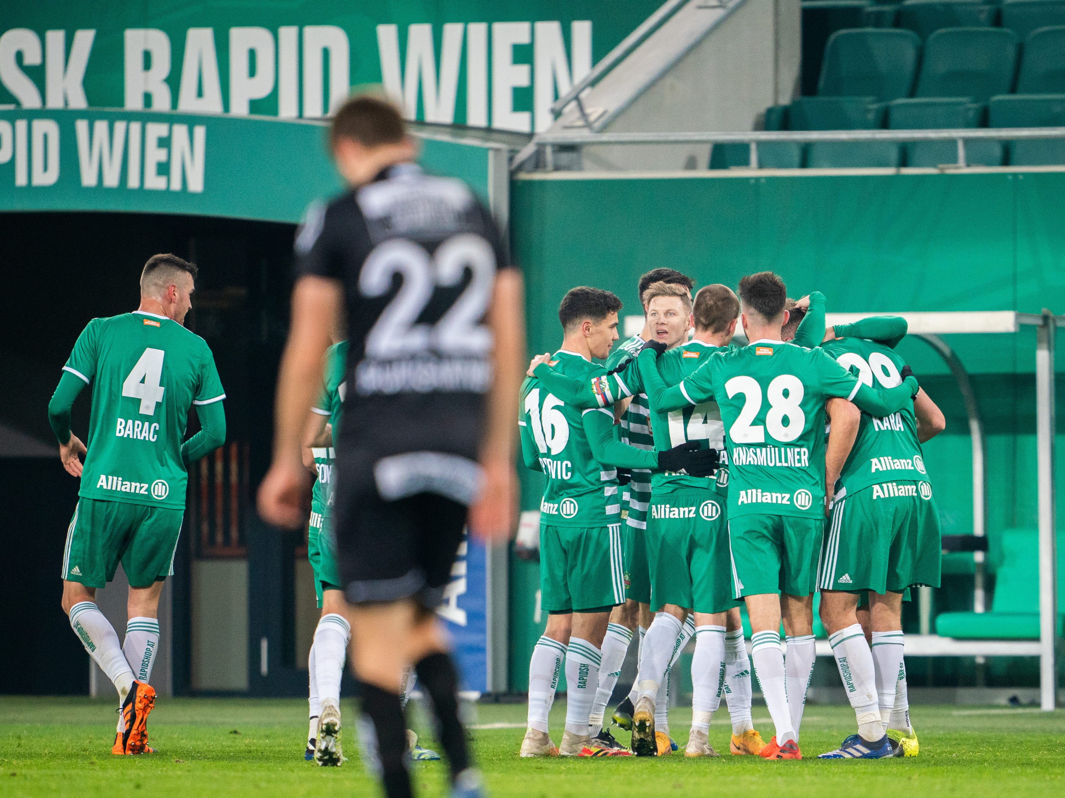 Rapid Wien feierte über den WAC eine 1:0-Sieg.