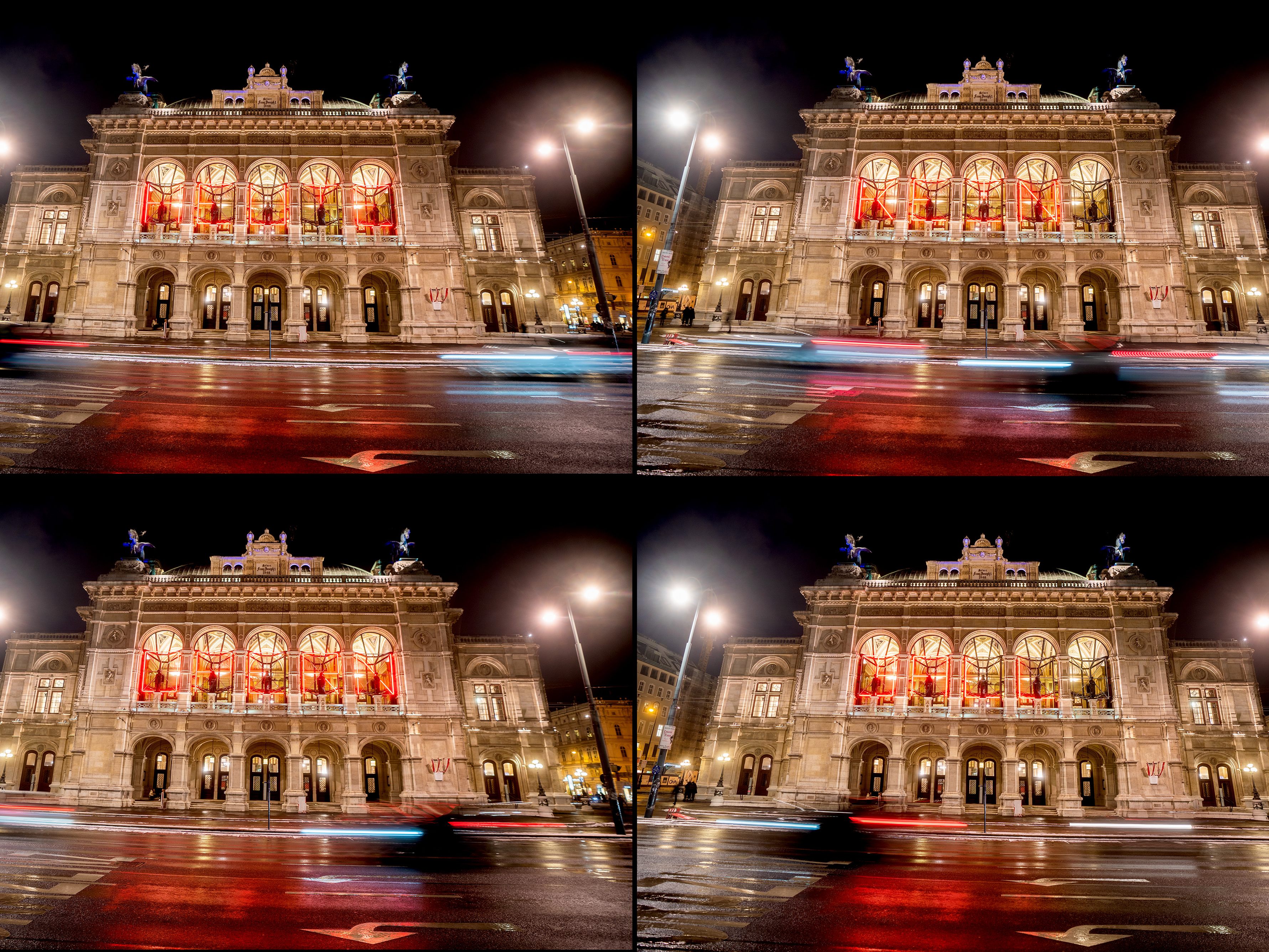 Auf der Wiener Staatsoper war "Kein Opernball heute" zu lesen.