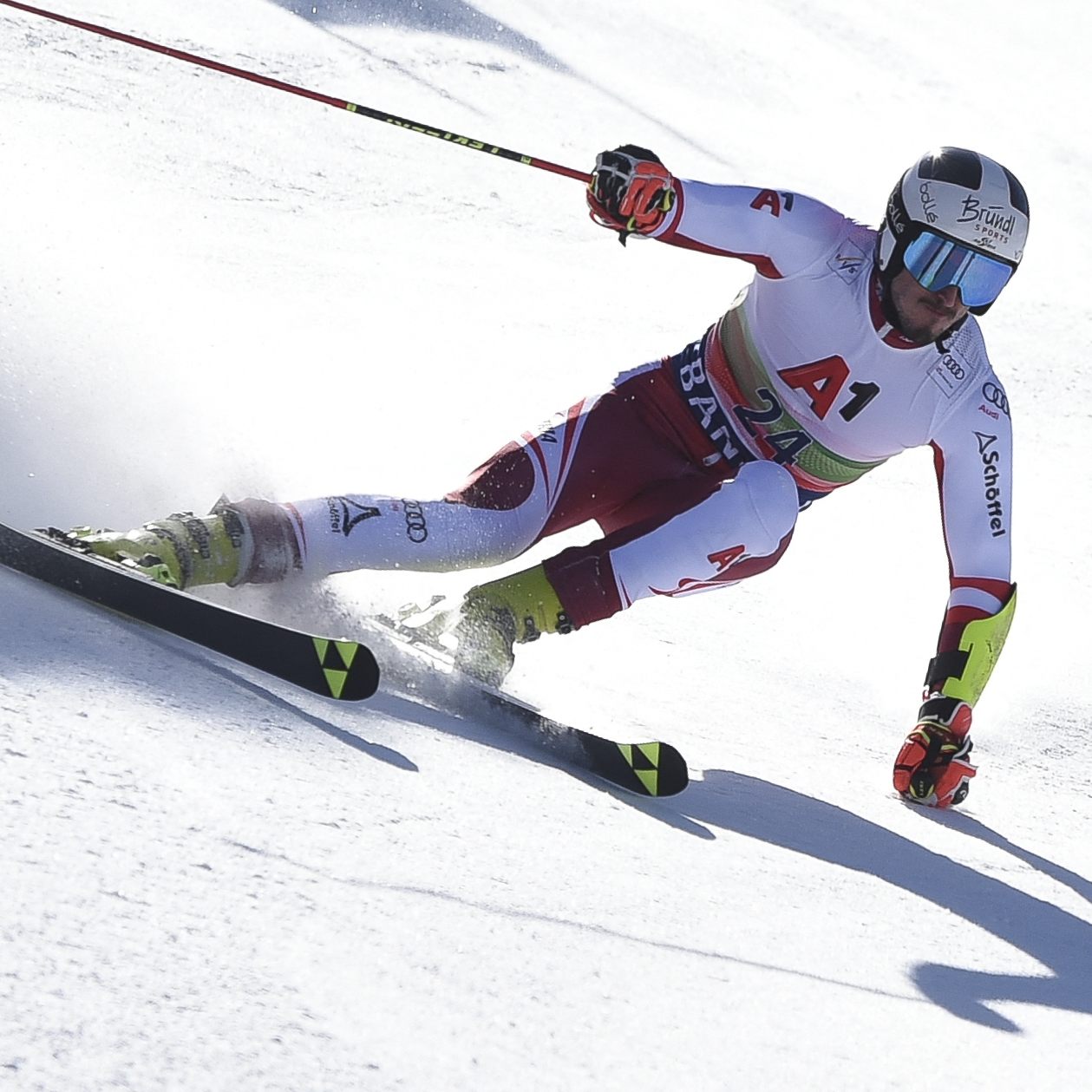 Stefan Brennsteiner wird im Bankso-Riesentorlauf 3.