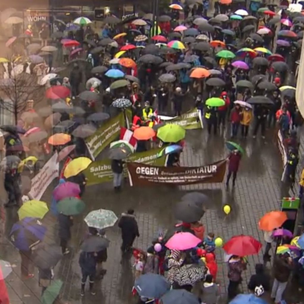Anit-Corona-Demo am Sonntag in Feldkirch.