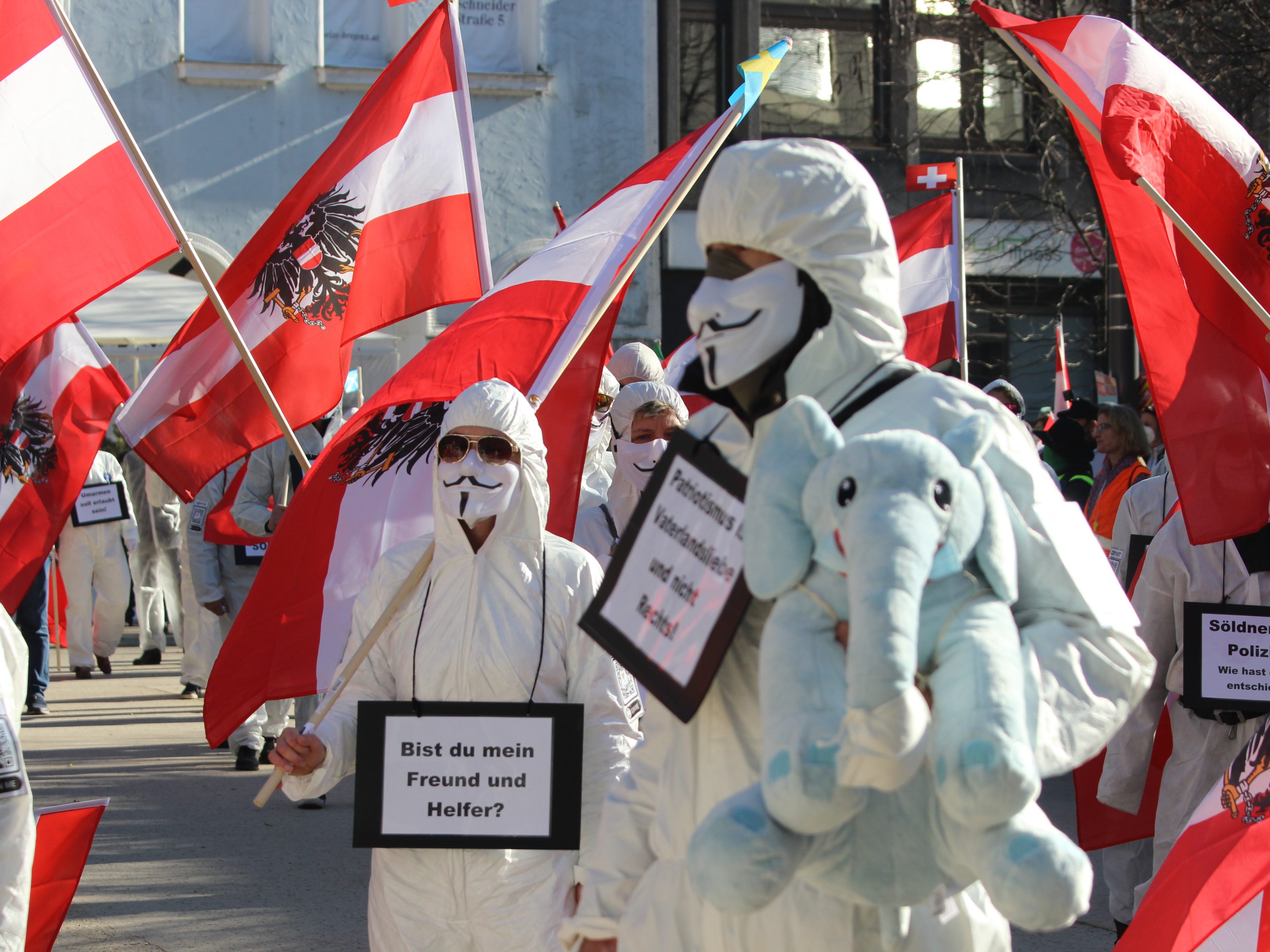 Rund 1000 Demonstranten versammelten sich in Bregenz.