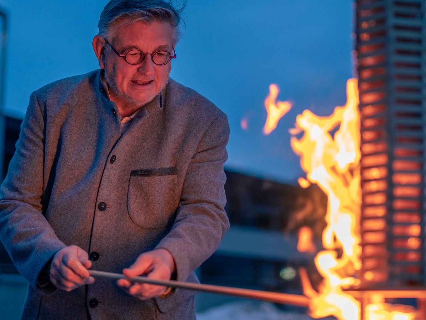 Martin Mangeng und seine "Mini-Funken" aus Vandans.