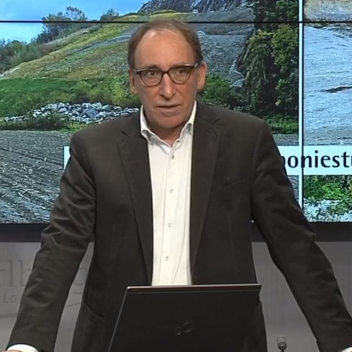 LR Johannes Rauch bei der heutigen Pressekonferenz.