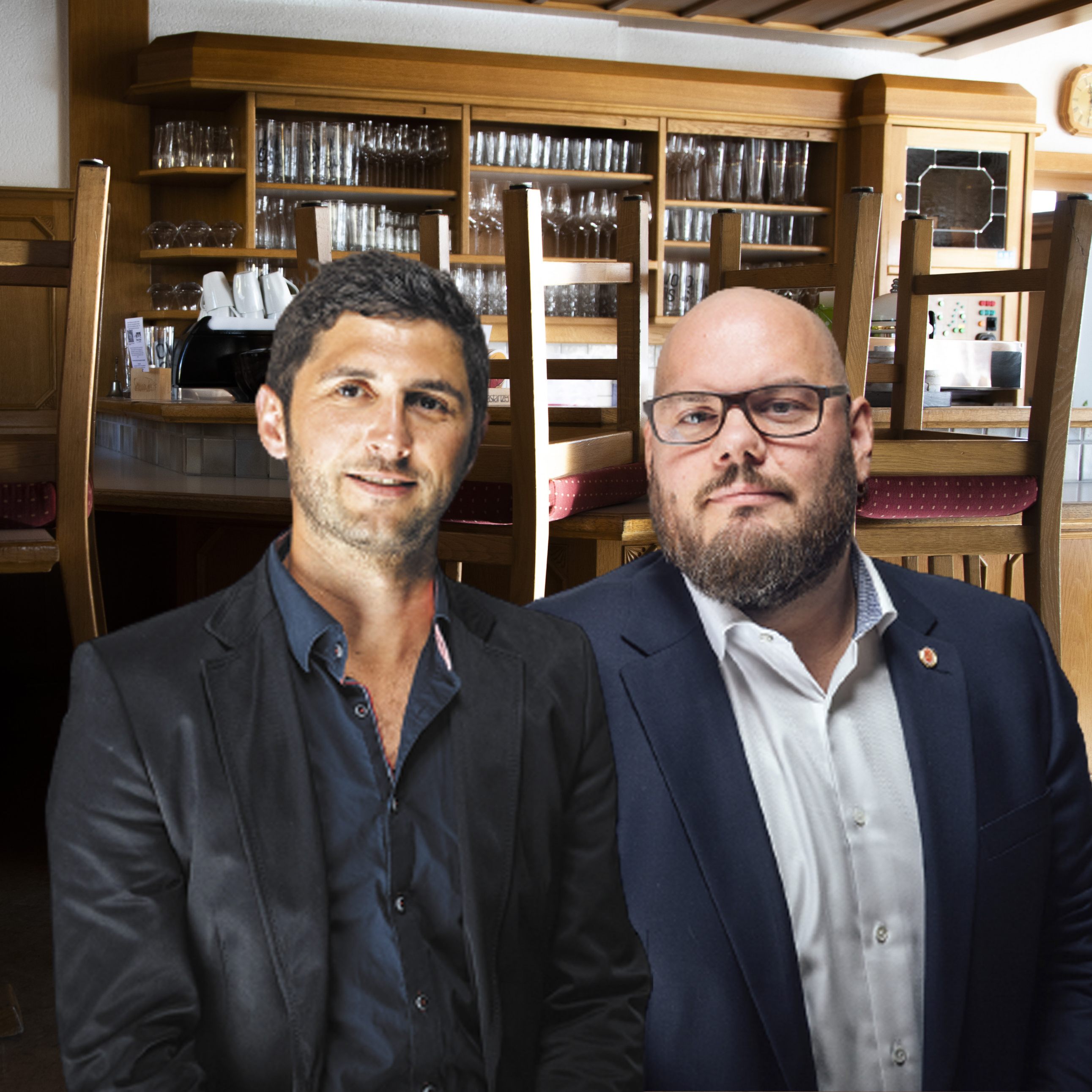 Stefan Köb und Mike P. Pansi fordern die Öffnung der Gastronomie.