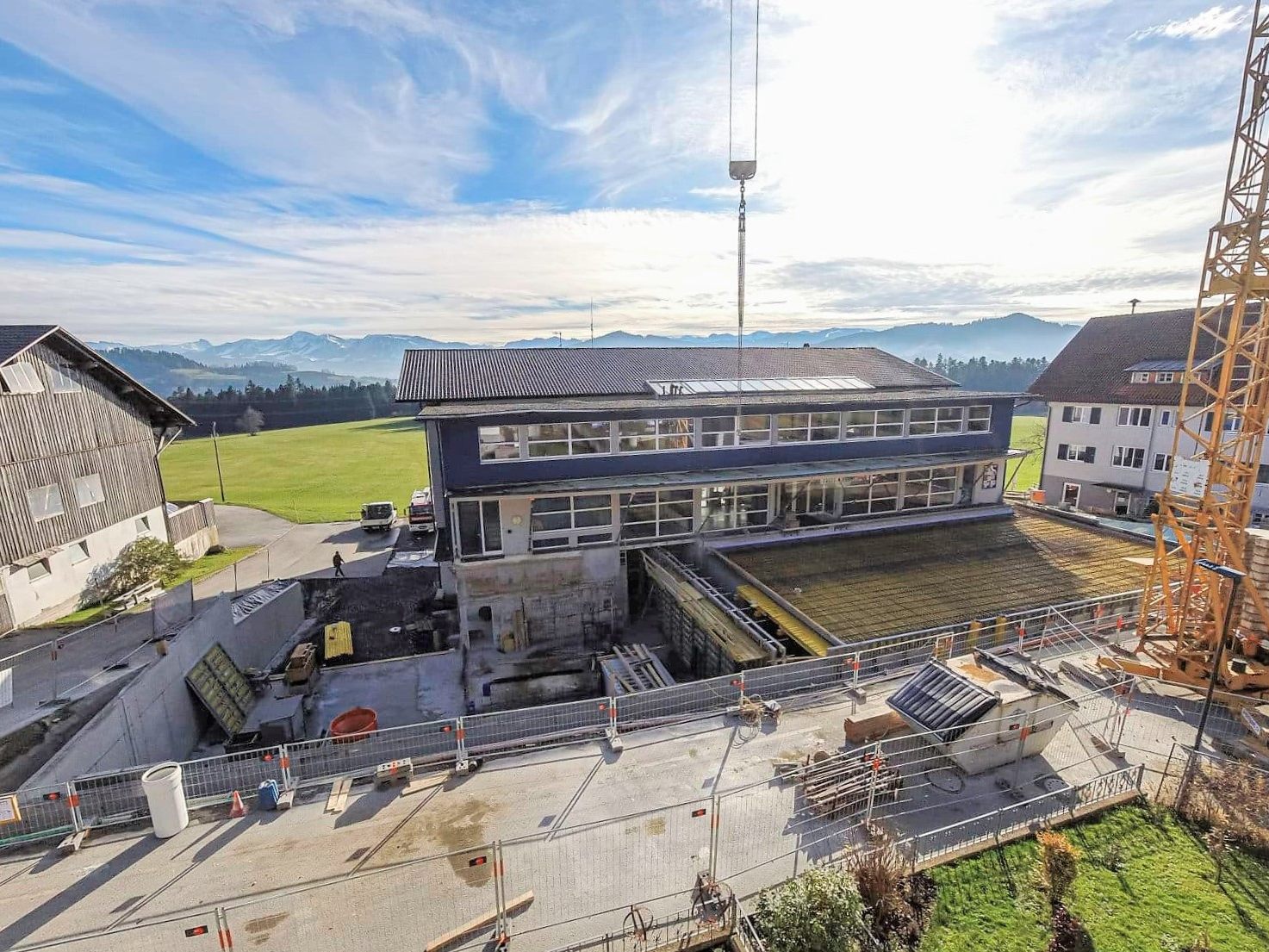 Baufortschritt des Gerätehauses der Feuerwehr Langen