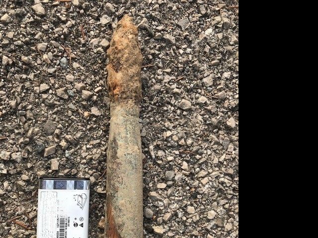 Der Entminungsdienst transportierte das Kriegsmaterial ab.