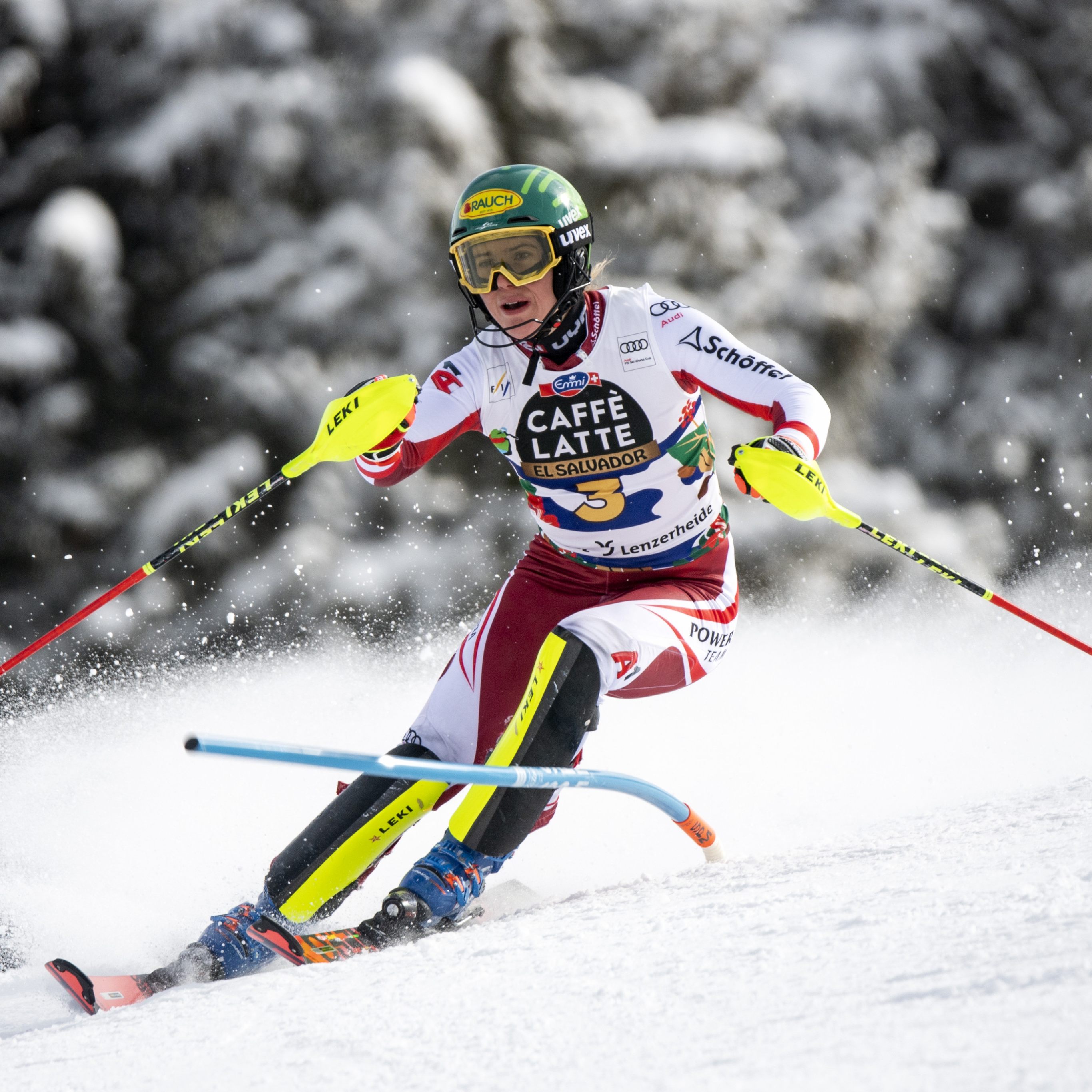 Katharina Liensberger dominierte den ersten Durchgang im Lenzerheide-Slalom.