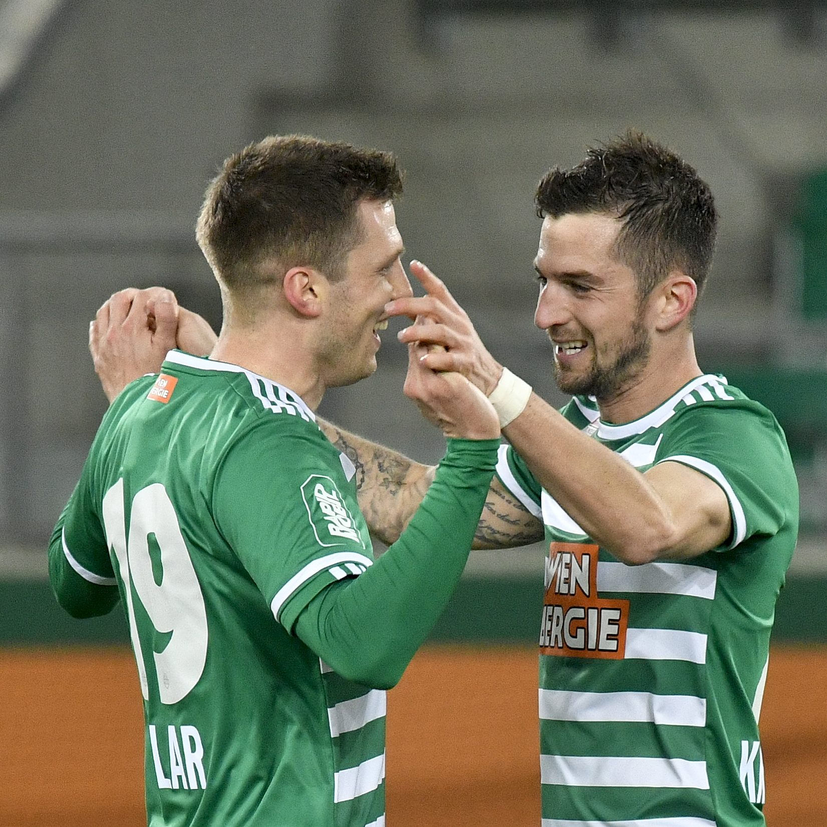 Hier die Stimmen zum Spiel Rapid Wien gegen Hartberg.