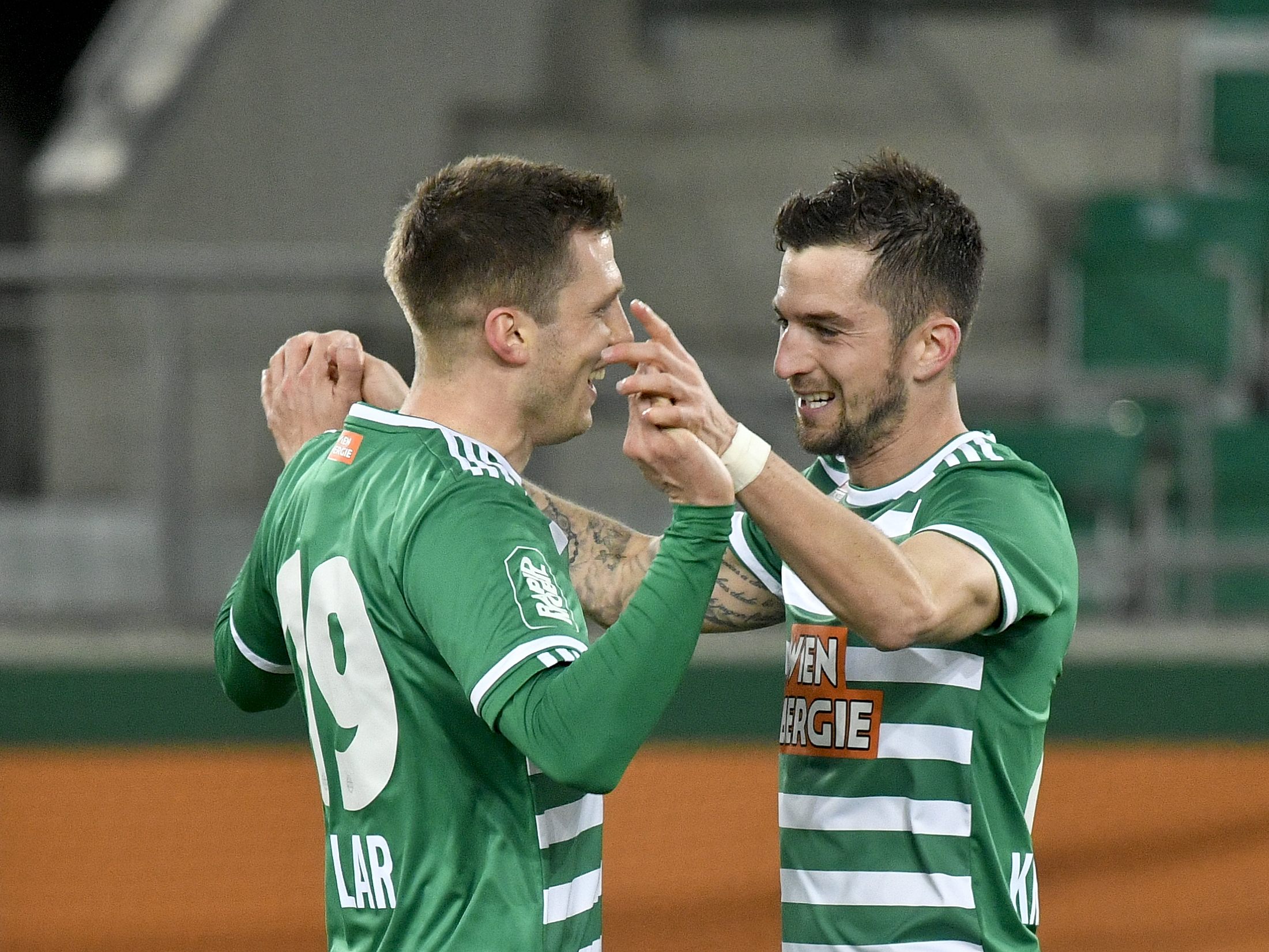Hier die Stimmen zum Spiel Rapid Wien gegen Hartberg.