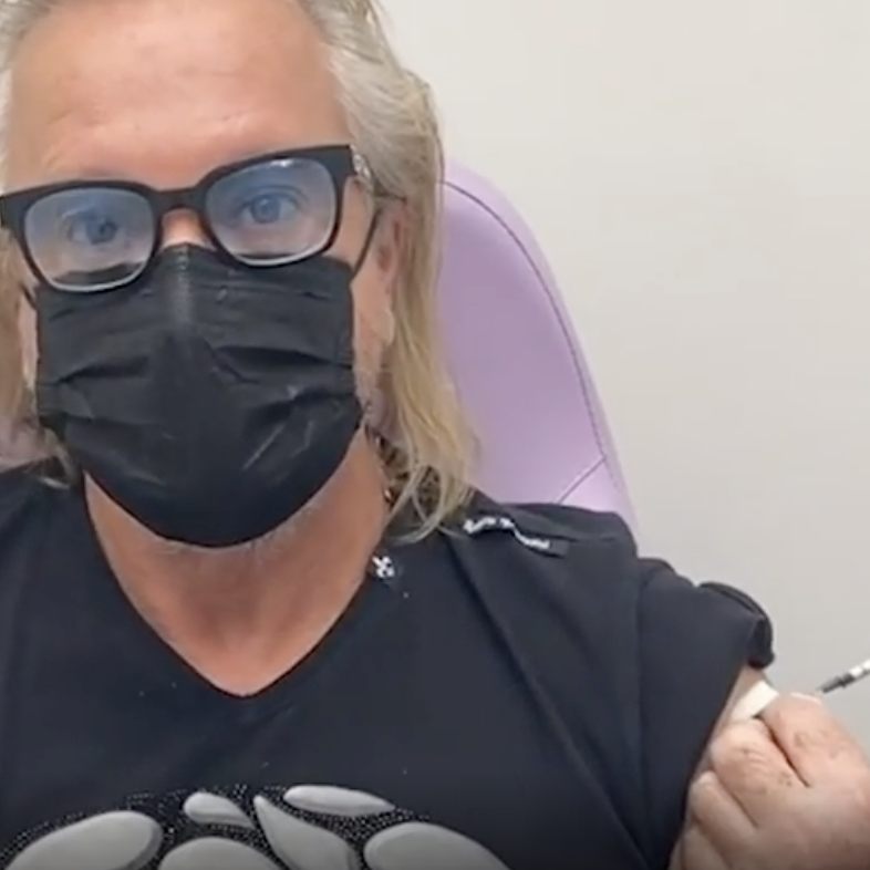 Robert Geiss bei der Impfung in Monaco.