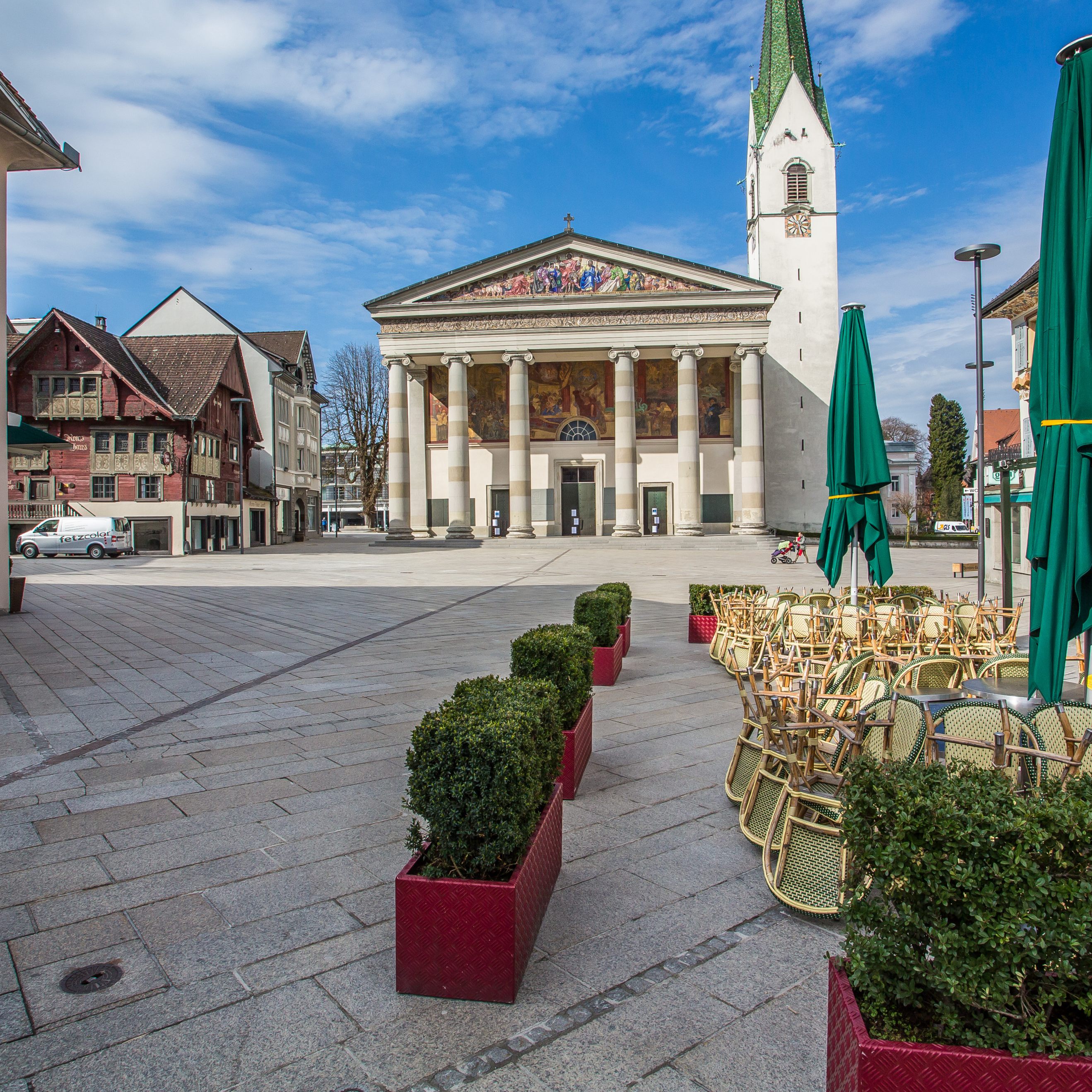 Menschenleere Plätze im März 2020.