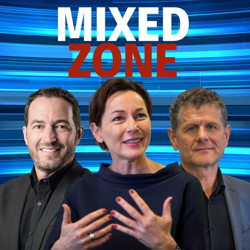 Wolfgang Hämmerle, Martina Rüscher und Horst Lumper (v.l.n.r.) zu Gast in der MIXE ZONE