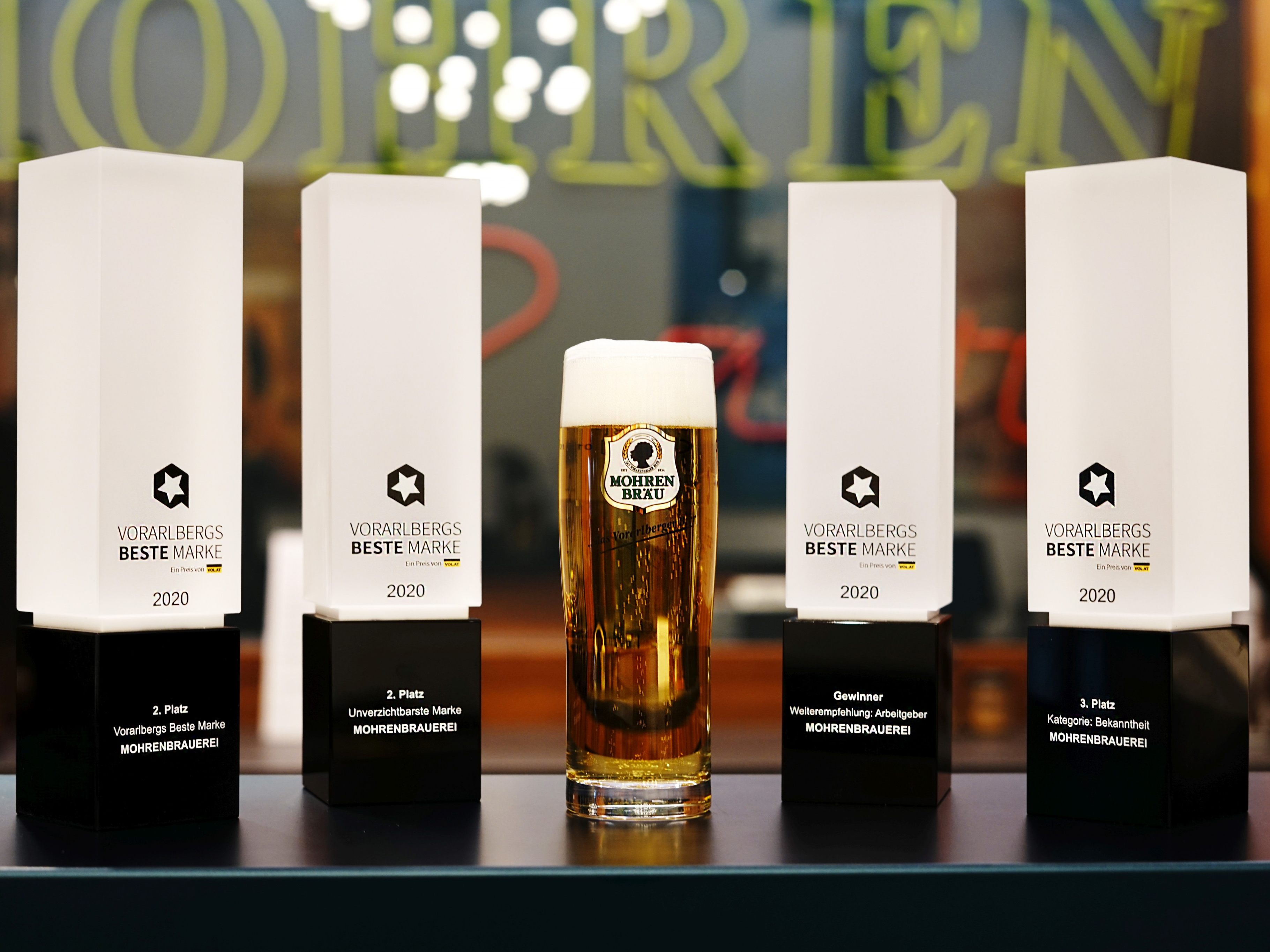 Die Mohrenbrauerei darf sich gleich über vier Auszeichnungen im Rahmen der Award-Verleihung „Vorarlbergs beste Marke“ freuen.