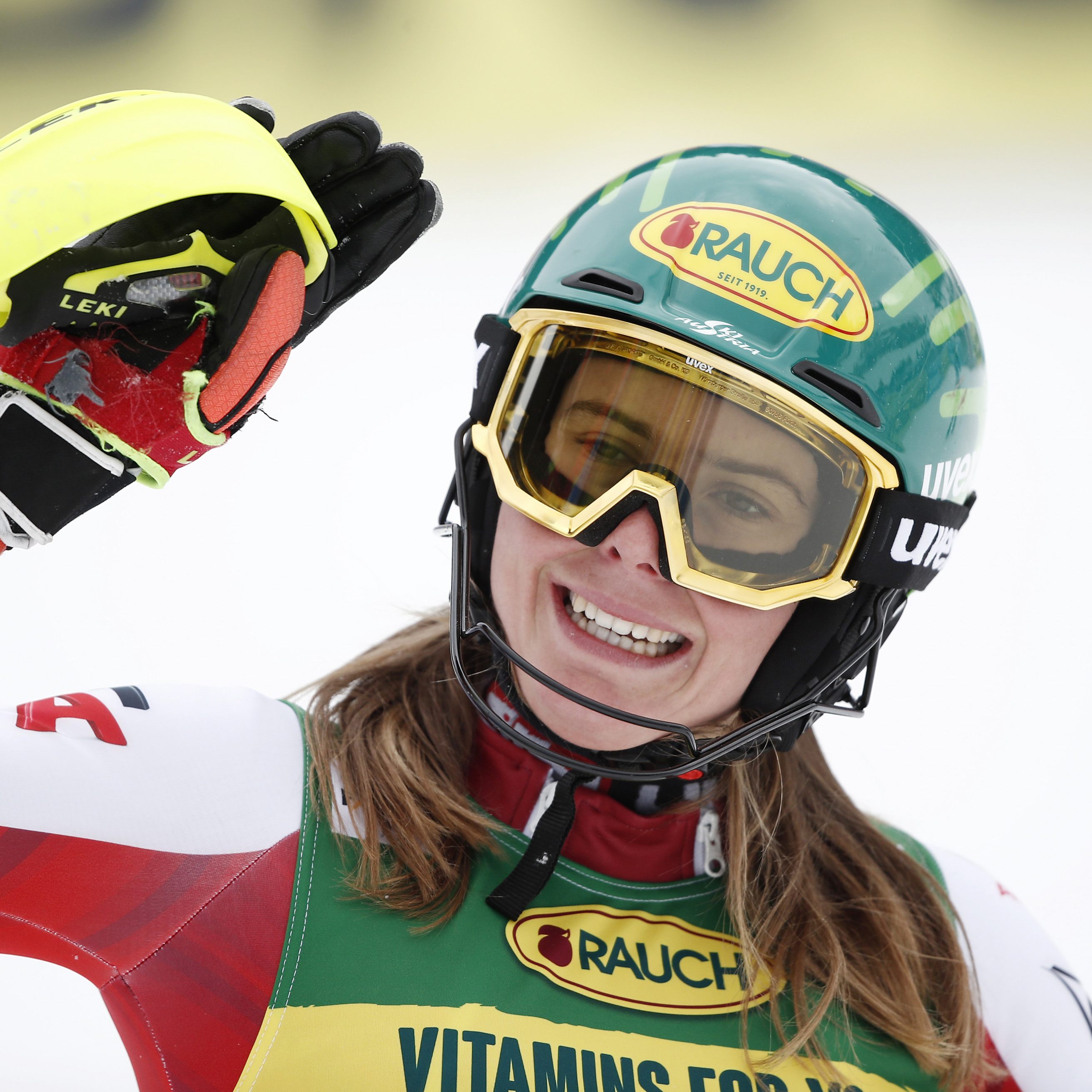 Katharina Liensberger kämpft um die Slalom-Kristallkugel.