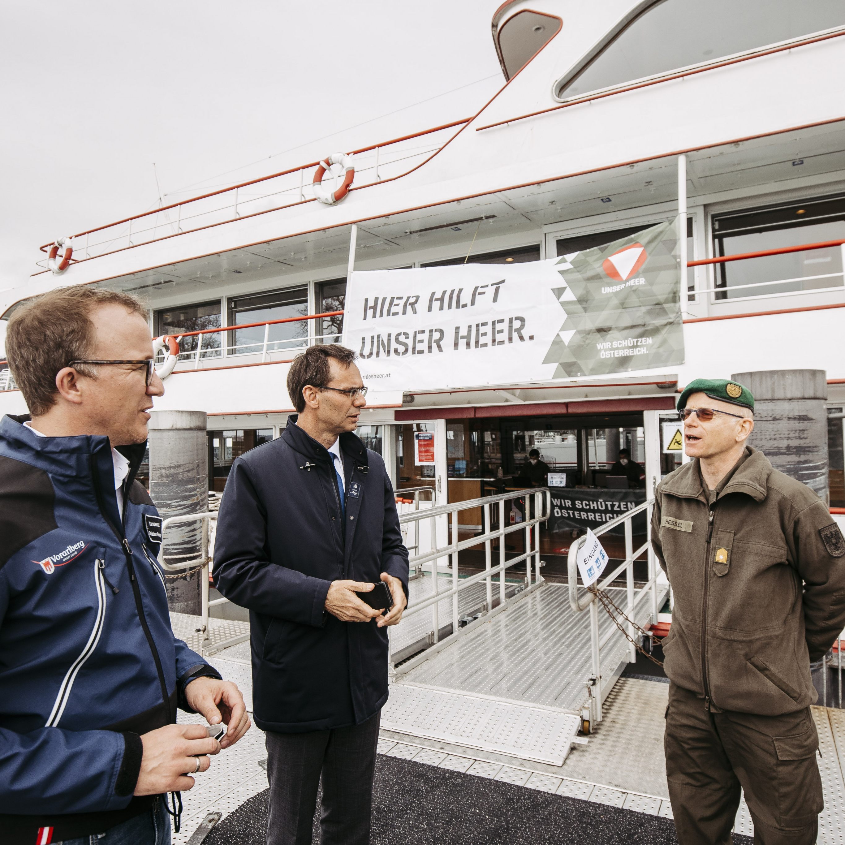 Antigentestungen auf dem MS „Vorarlberg“