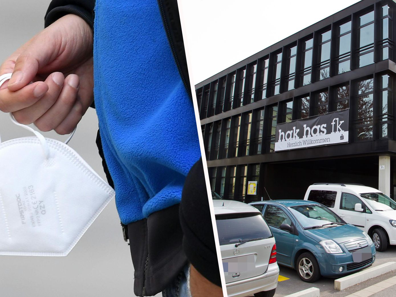 Ein Lehrer der HAK Feldkirch unterrichtete von zu Hause aus.