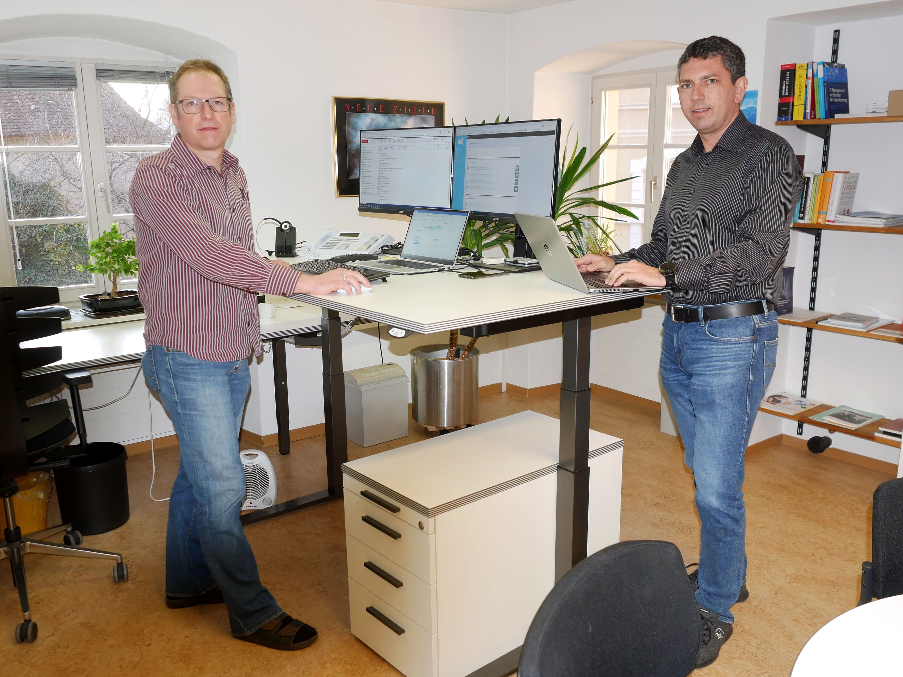 Markus Amann (Leiter Organisation und IT) und Stadtrat Markus Klien