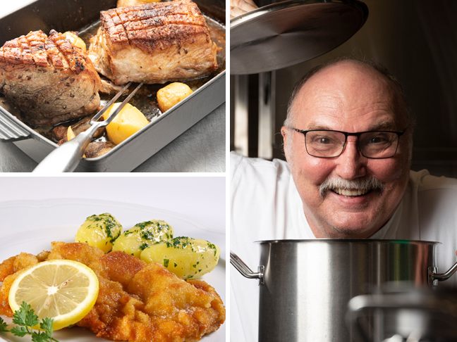 Haubenkoch Peter Kirischitz zeigt die häufigsten Missgeschicke in der Küche und liefert Lösungen. Heute: Tipps für Wiener Schnitzel und Schweinsbraten.