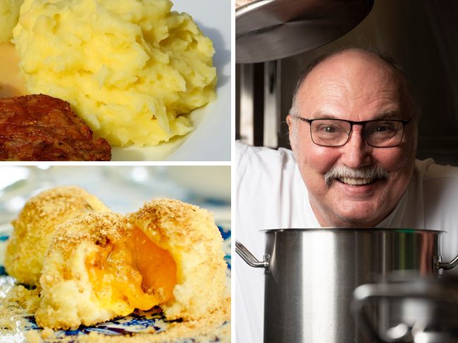 Haubenkoch Peter Kirischitz zeigt die häufigsten Hoppalas in der Küche und liefert Lösungen. Heute: Tipps für Püree und Marillenknödel. Haubenkoch Peter Kirischitz zeigt die häufigsten Hoppalas in der Küche und liefert Lösungen. Heute: Tipps für Püree und Marillenknödel.