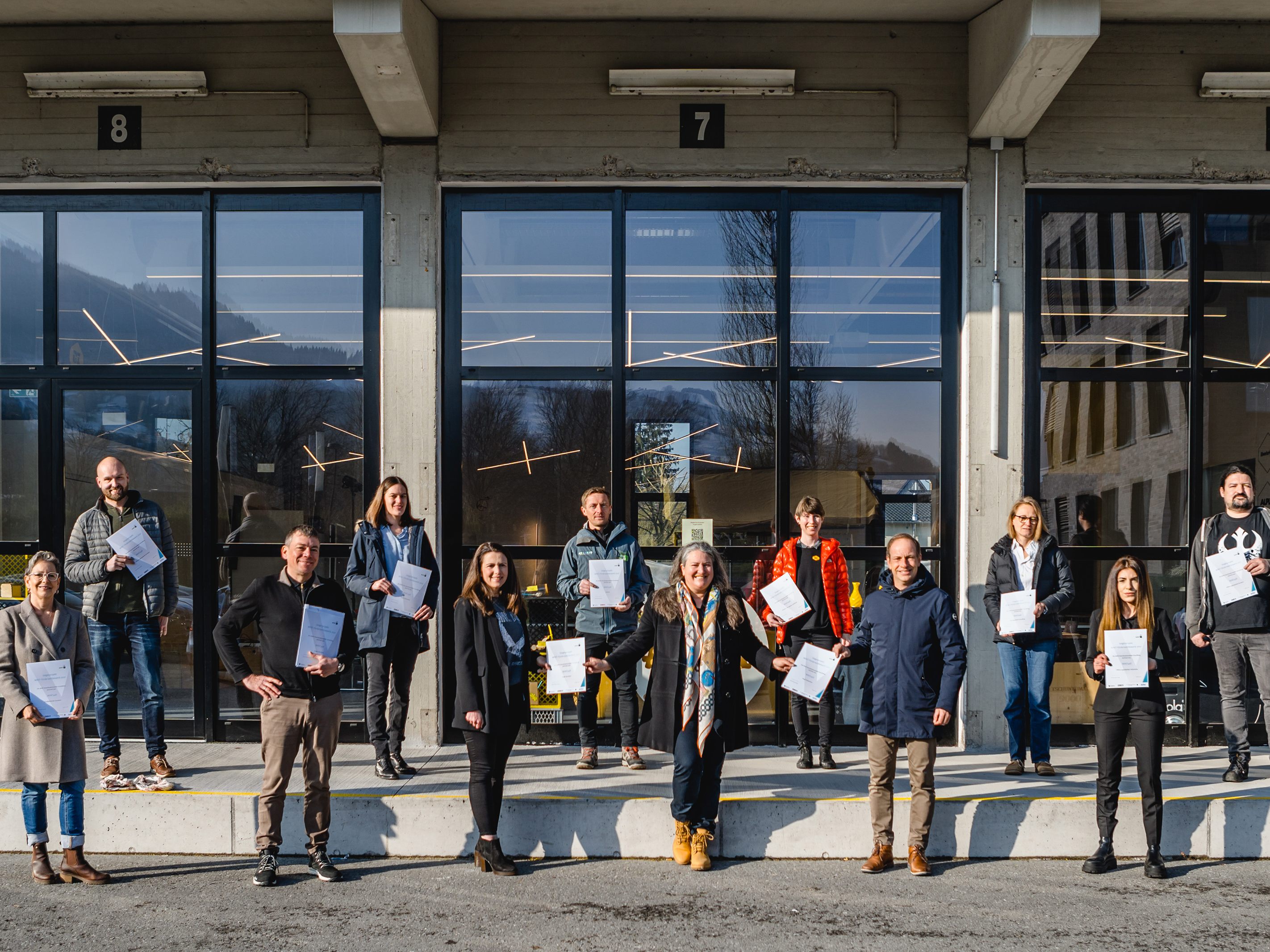 Das gesamte MINT4all Team aus Dornbirn und Hohenems mit Andrea Huber (MINT-Koordinatorin des Landes)