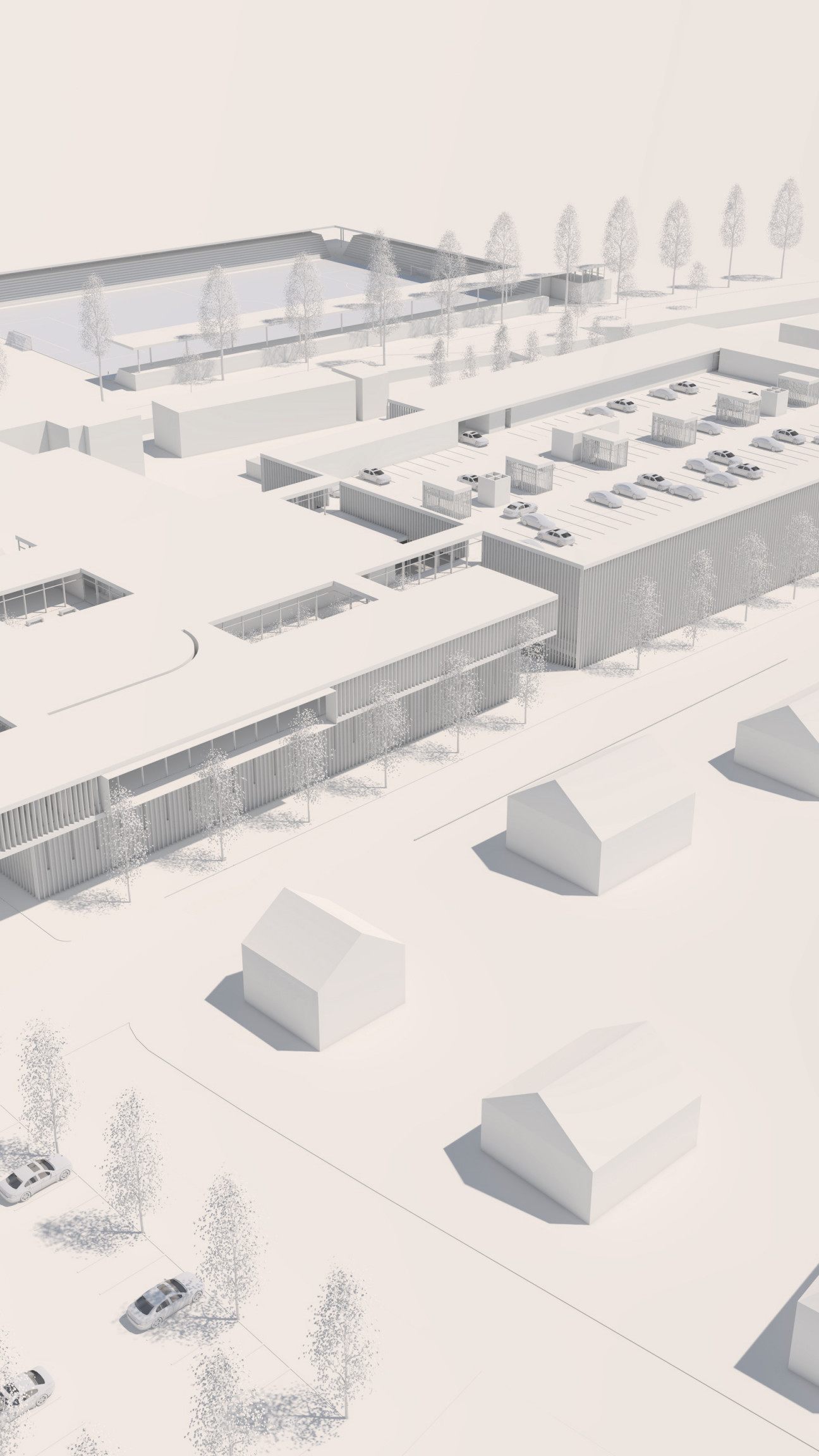 Rendering des neuen Werkes in der Schweizerstraße in Hohenems. Der Oberflächenveredler baut im Rahmen von zwei Bauetappen kräftig aus und investiert in die Modernisierung und den Ausbau der Kapazitäten Hohenems (Originaltext otx) - Der Oberflächenveredler Collini investiert 50 Millionen Euro am Stammsitz des Unternehmens in Hohenems. Die Planungen dazu sind weitgehend abgeschlossen, der Baubeginn ist für Herbst 2021 vorgesehen. Die ersten zusätzlichen Hallenflächen werden mit Ende 2022 zur Verfügung stehen. Das geht aus einer Pressemitteilung hervor.