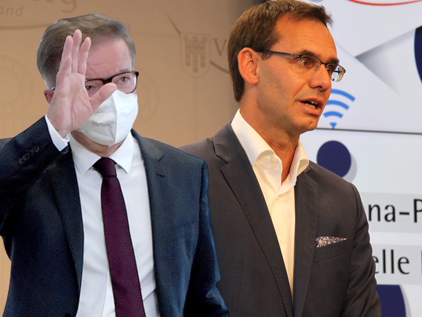 Gemeinsam mit den Landesrätinnen Katharina Wiesflecker und Martina Rüscher dankt Landeshauptmann Markus Wallner dem scheidenden Gesundheitsminister Rudolf Anschober für die „respektvolle und konstruktive Zusammenarbeit im Kampf gegen die Pandemie.“ Gemeinsam mit den Landesrätinnen Katharina Wiesflecker und Martina Rüscher dankt Landeshauptmann Markus Wallner dem scheidenden Gesundheitsminister Rudolf Anschober für die „respektvolle und konstruktive Zusammenarbeit im Kampf gegen die Pandemie.“