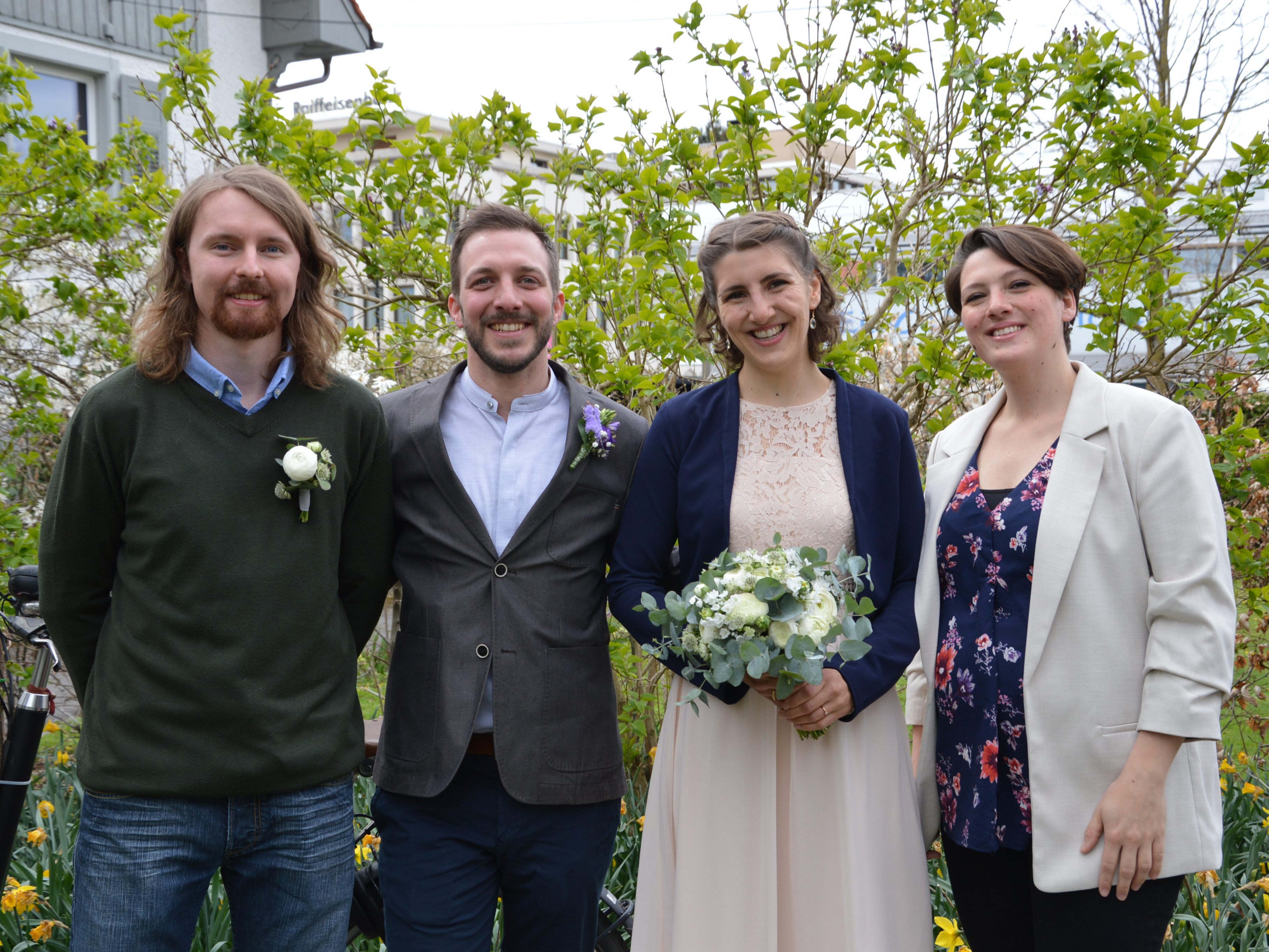 Konstanze Hofer und Felix Fink feierten ihre standesamtliche Trauung.