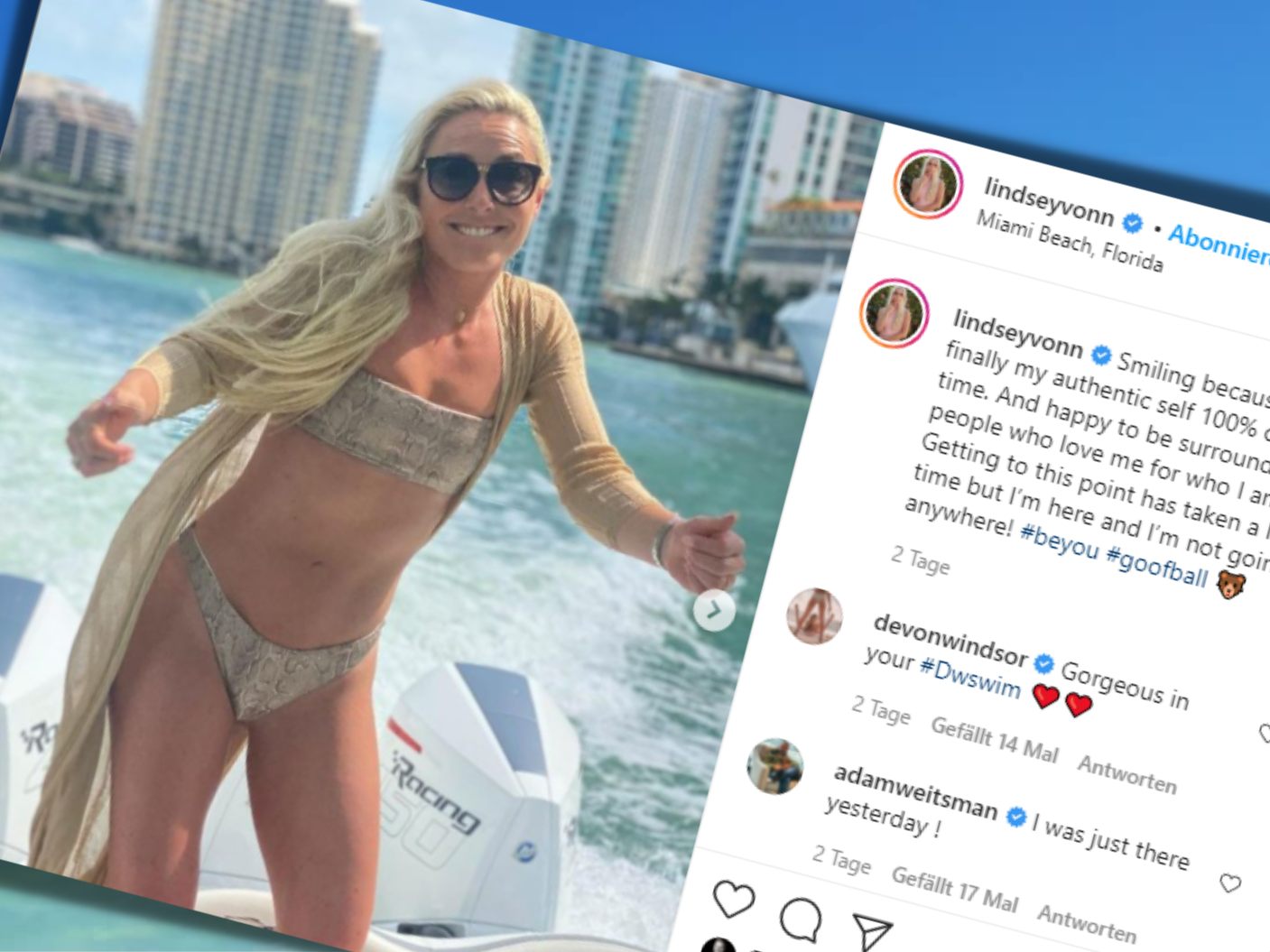 Lindsey Vonn macht es vor. Lindsey Vonn macht es vor.